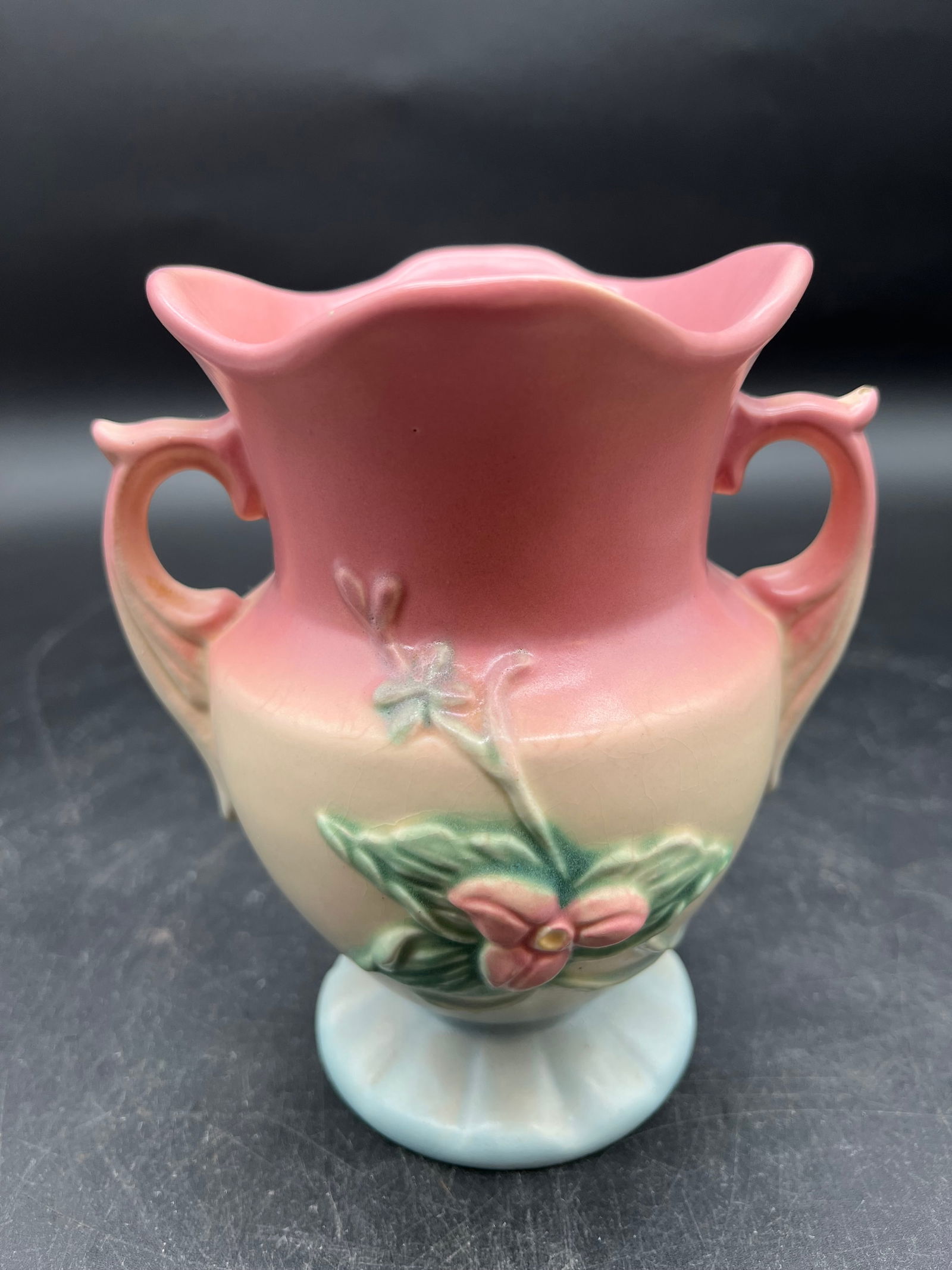 Hull Pottery “Wildflower?? Double-Handled Vase: Hull Pottery “Wildflower” Double-Handled Vase