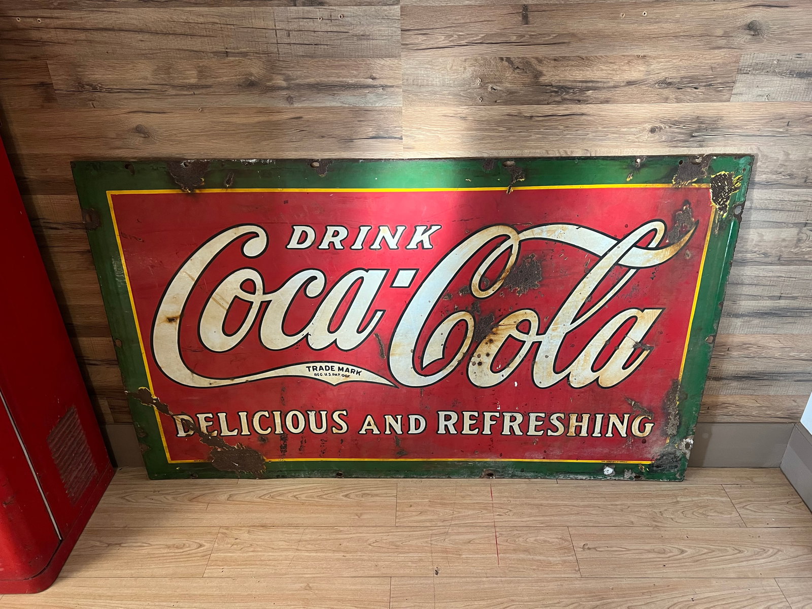 Early Coca Cola Porcelain Double Sided Sign: Early Coca Cola Porcelain Double Sided Sign
