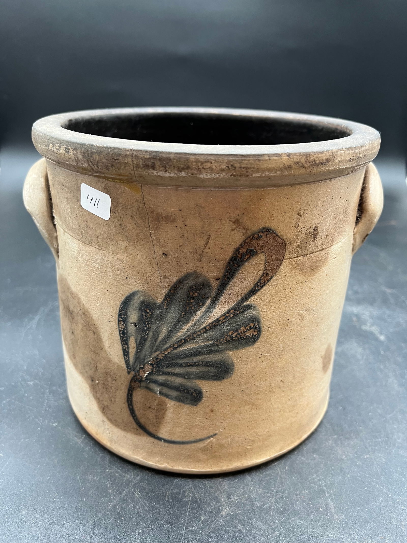 Salt Glaze Stoneware Pottery Crock: Salt Glaze Stoneware Pottery Crock