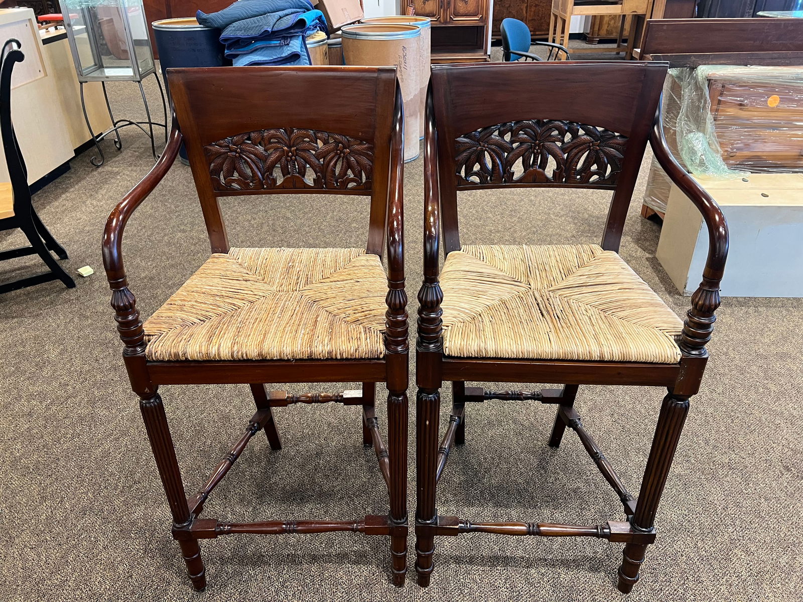 Pair of Modern Bar Stools: Pair of Modern Bar Stools