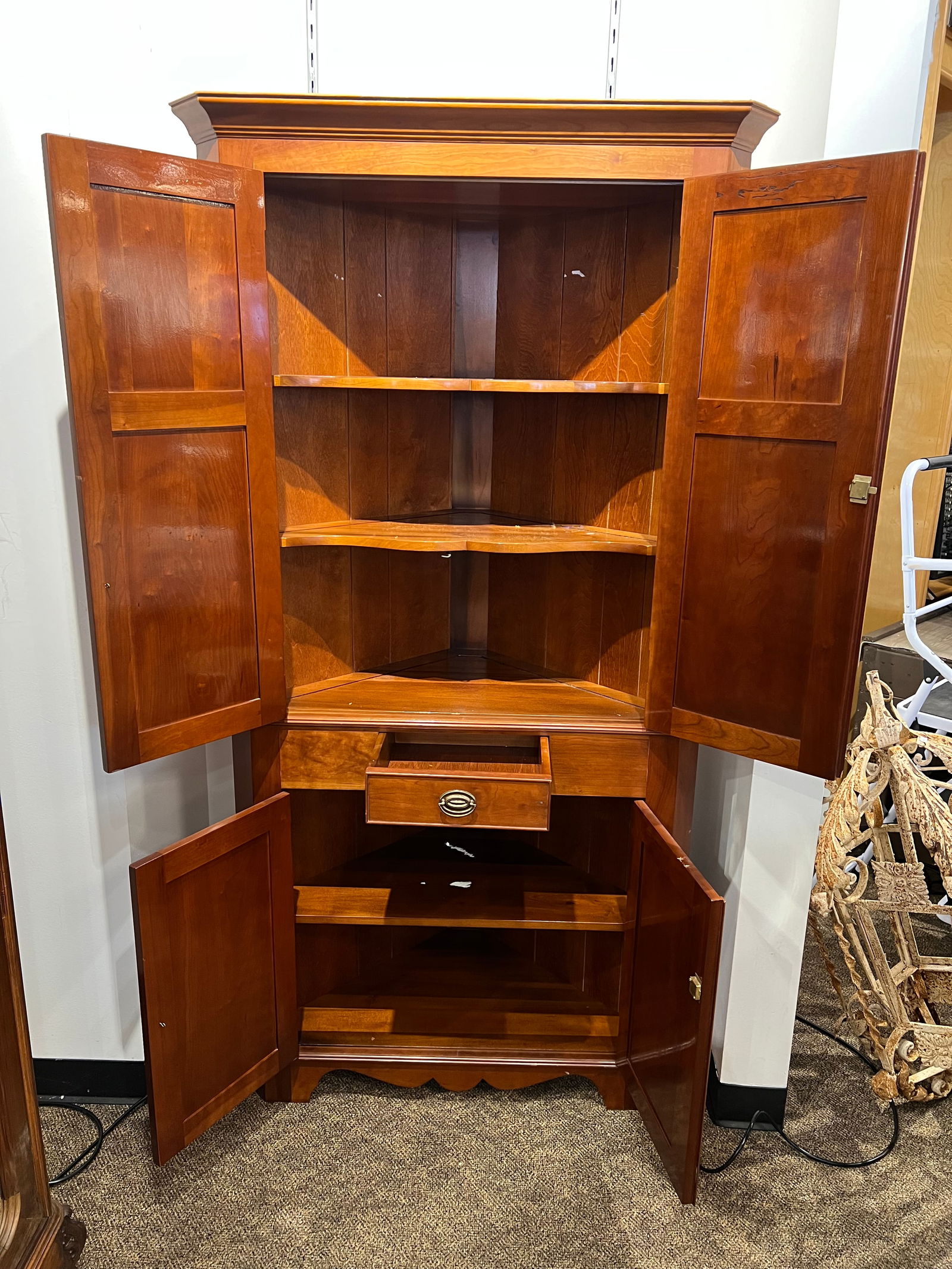 Cherry Corner Cupboard - 4