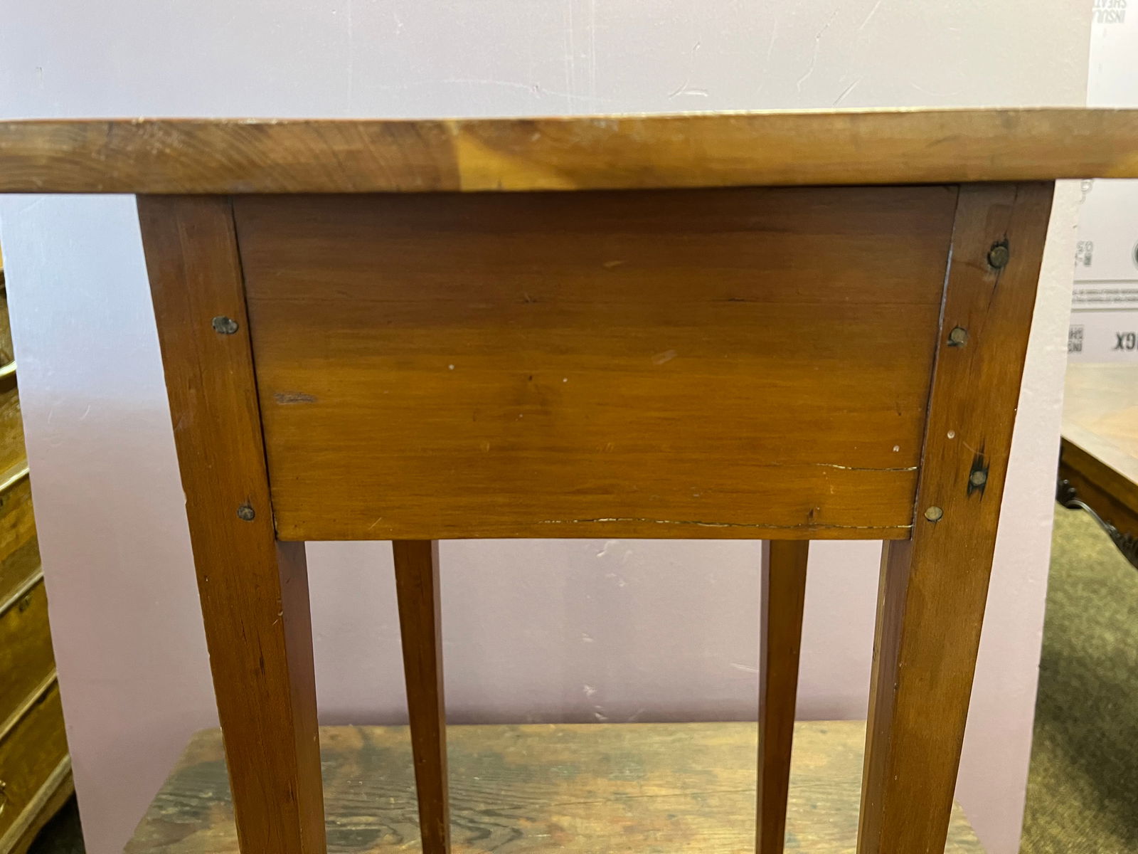 Cherry Tapered Leg Table - 4