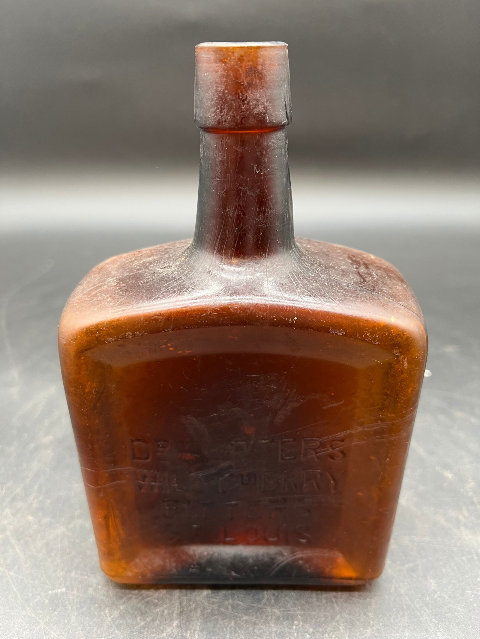 Antique Amber Glass Bottle DR. Harters Wild Cherry Bitters St. Louis: Antique Amber Glass Bottle DR. Harters Wild Cherry Bitters St. Louis