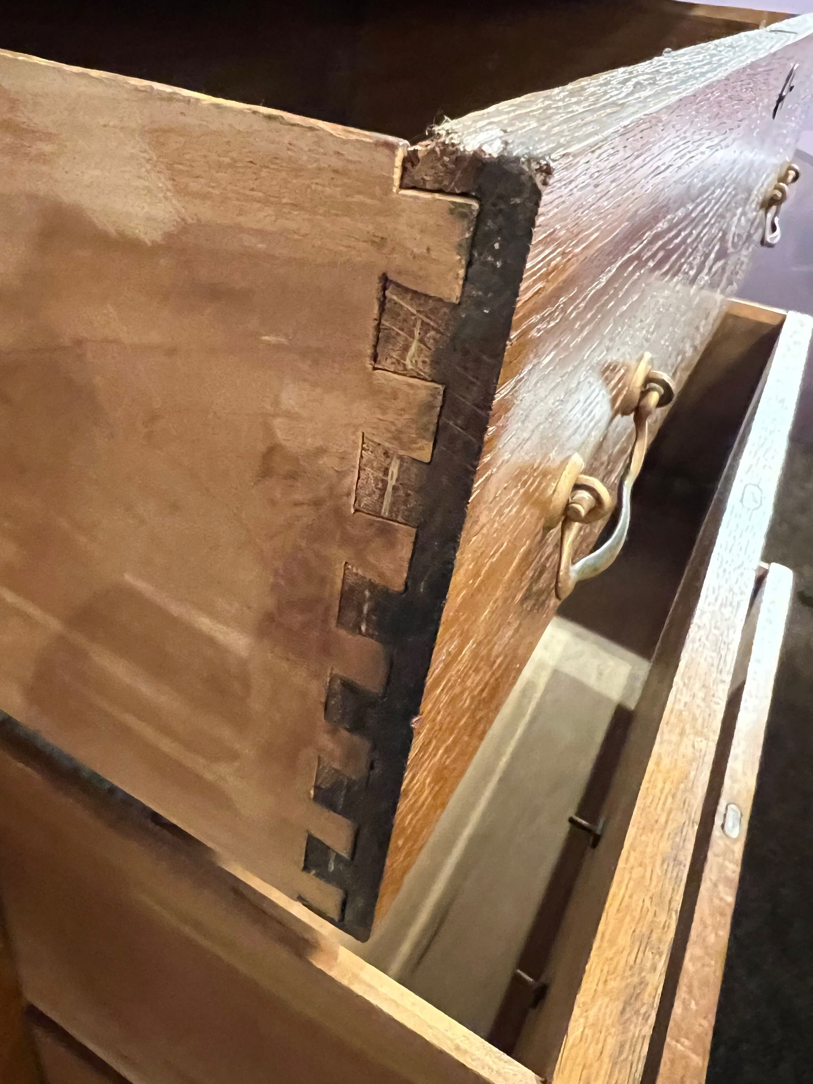 Oak Highboy 2 over 4 Chest - 4