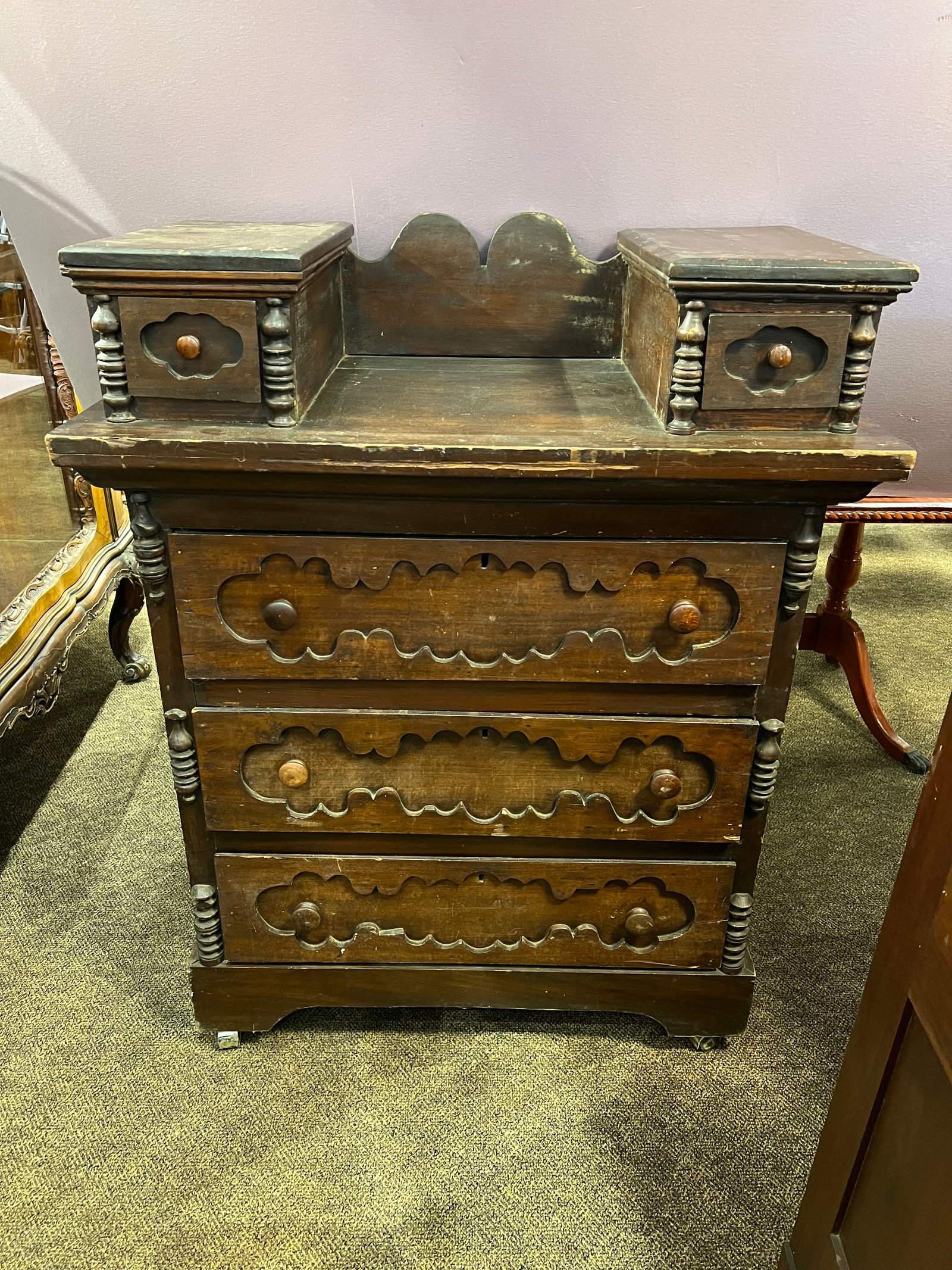 Primitive Pine/Poplar 2 over 3 Highboy Chest: Primitive Pine/Poplar 2 over 3 Highboy Chest