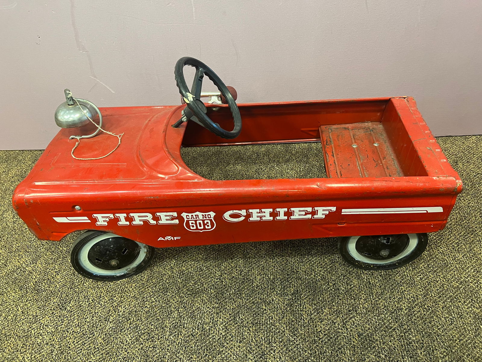 Fire Chief Car No. 503 Red Pedal Car (1 of 7)