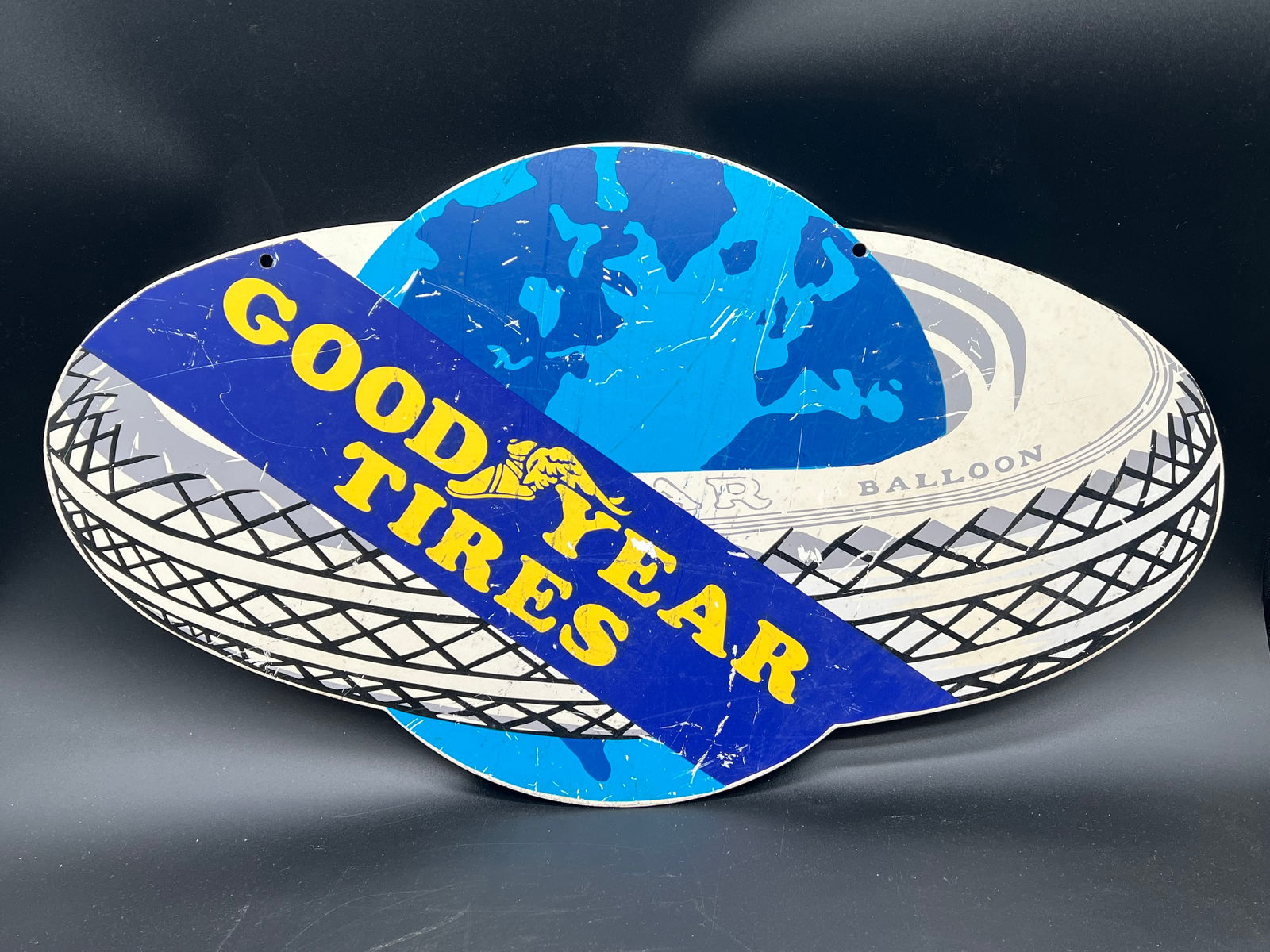 Double Sided Porcelain Goodyear Sign: Double Sided Porcelain Goodyear Sign