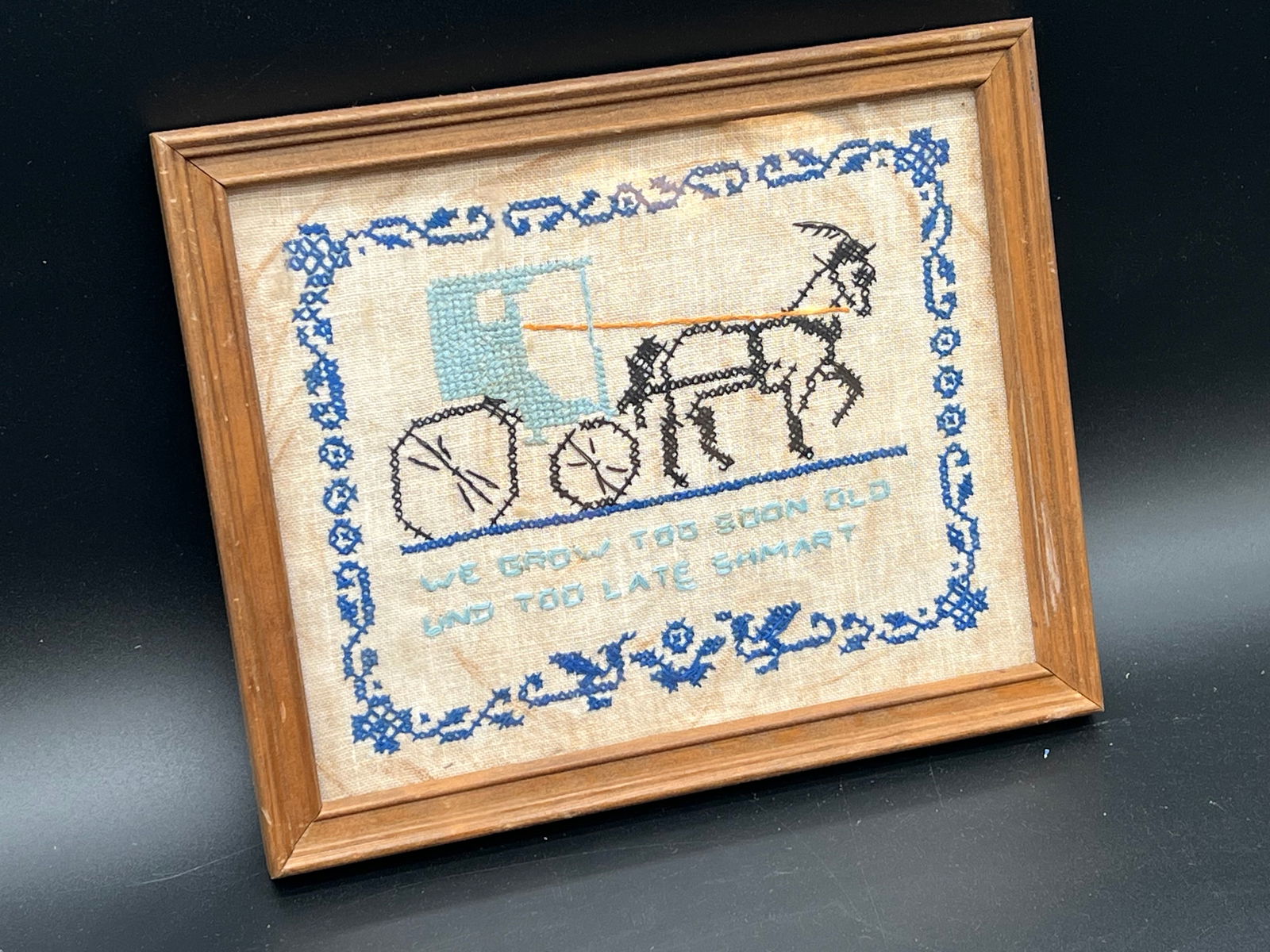 Early Needlepoint in Frame - 2