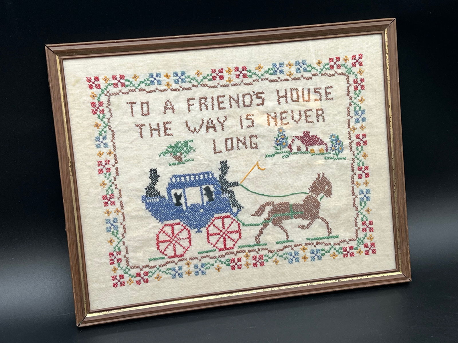 Early Needlepoint in Frame - 2