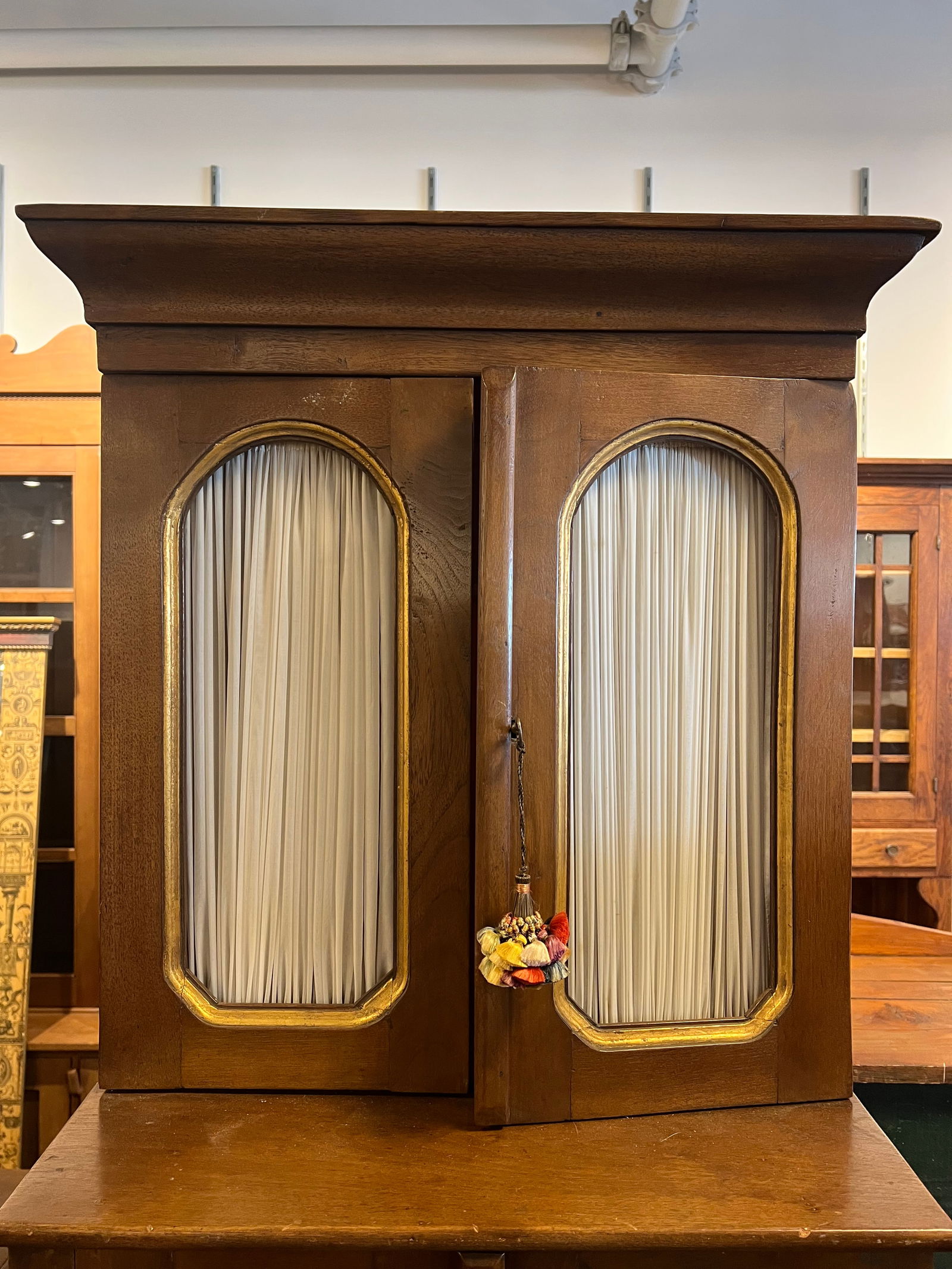 Small Walnut Stepback Cupboard - 3