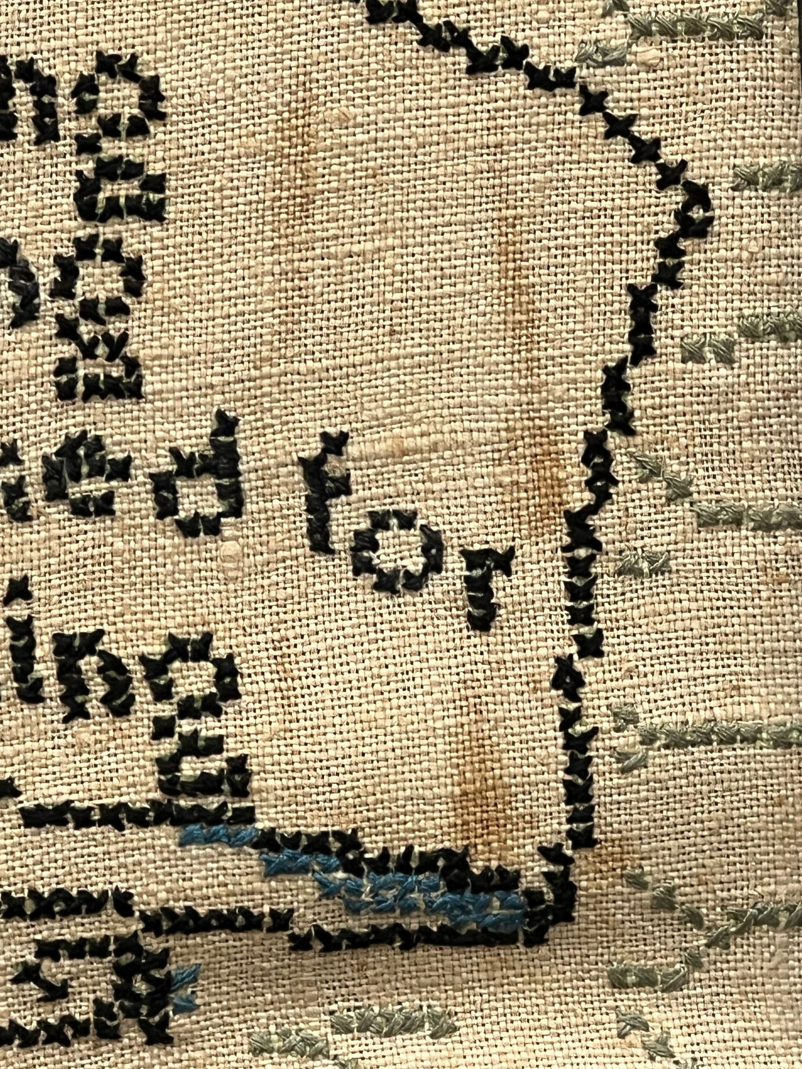 Early Needlepoint in Frame - 4