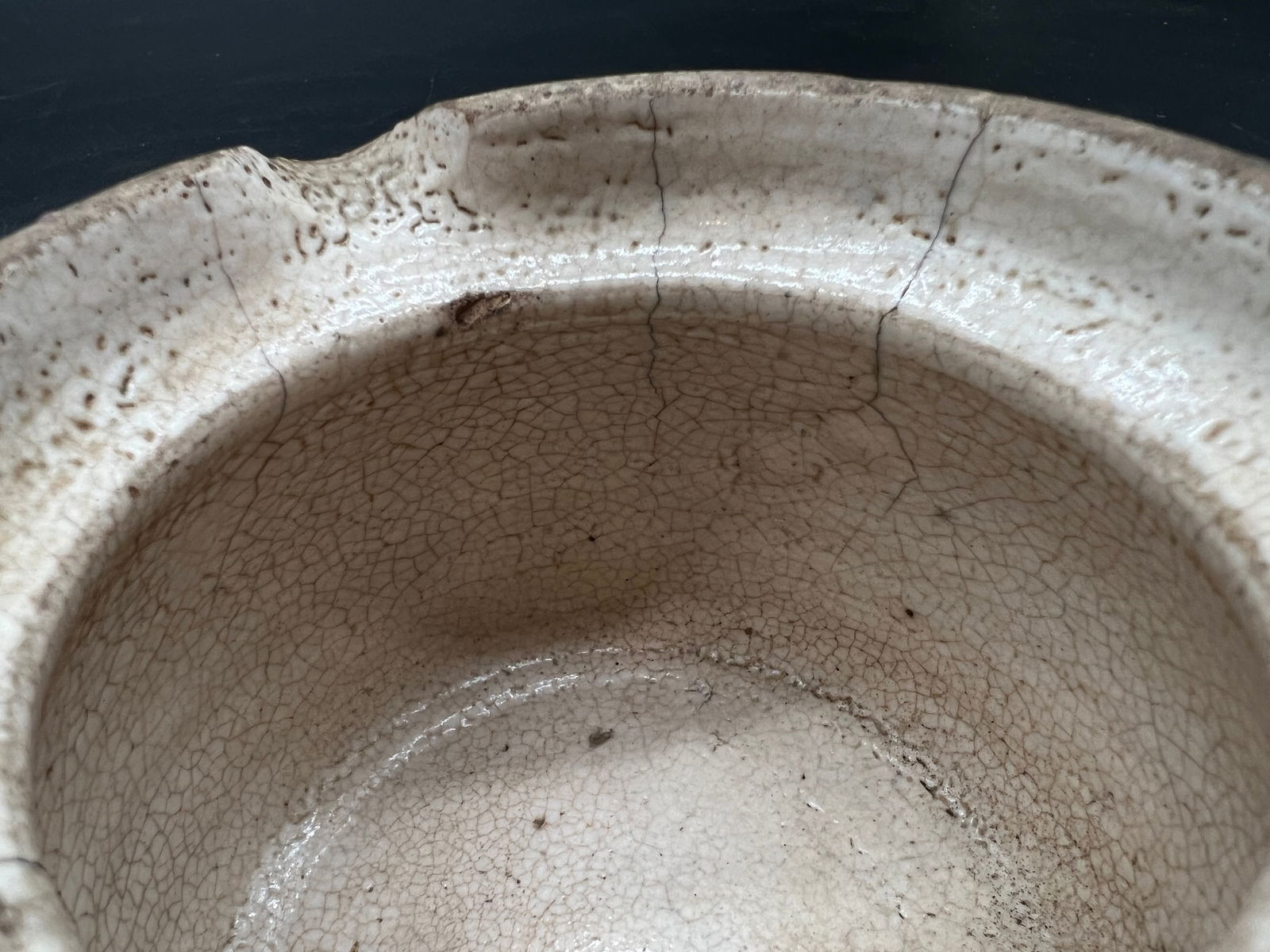 Early Brown Stoneware Pottery Pitcher - 6