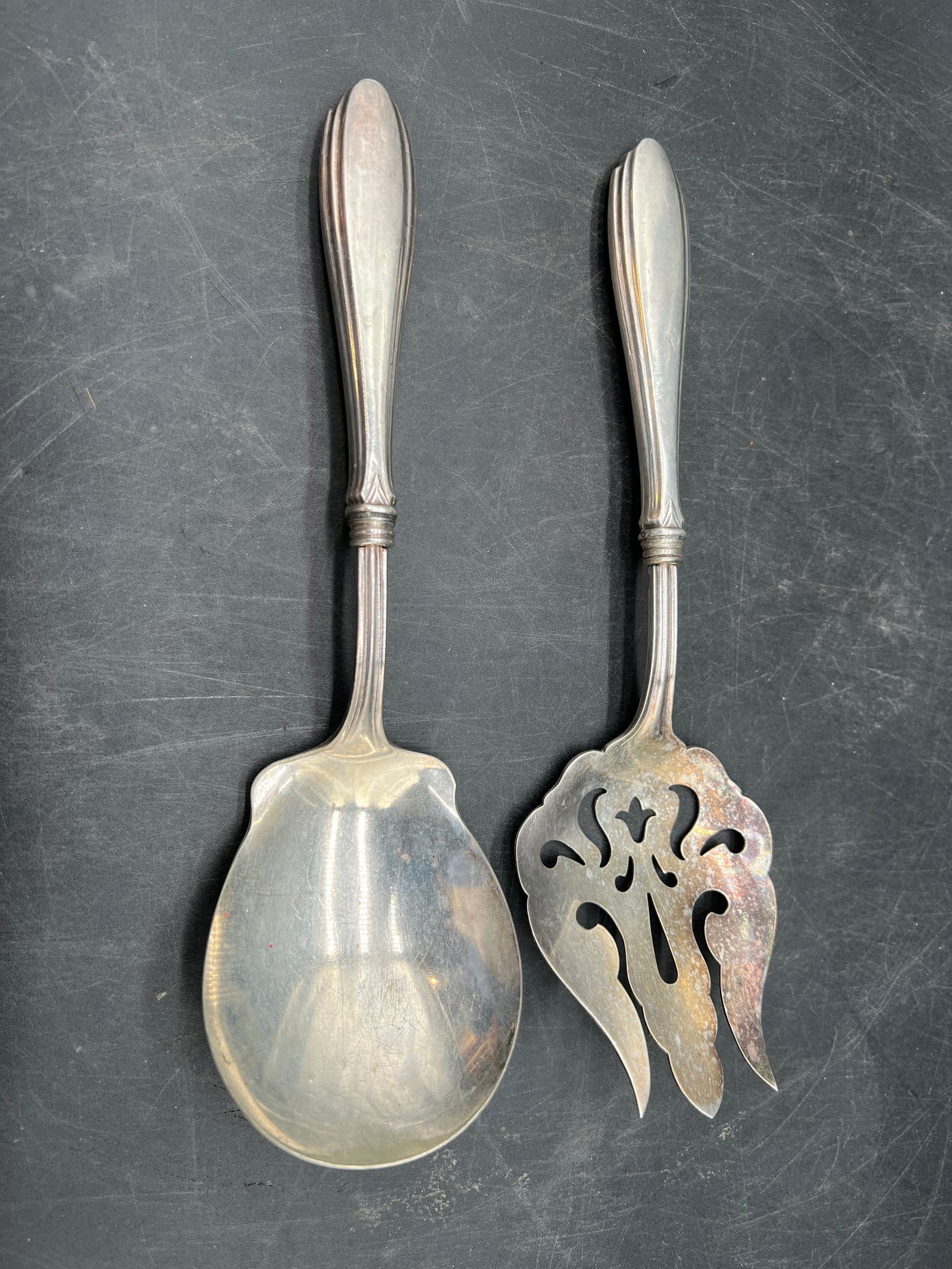 Lot of 2 Weighted Sterling Silver Serving Pieces (1 of 9)