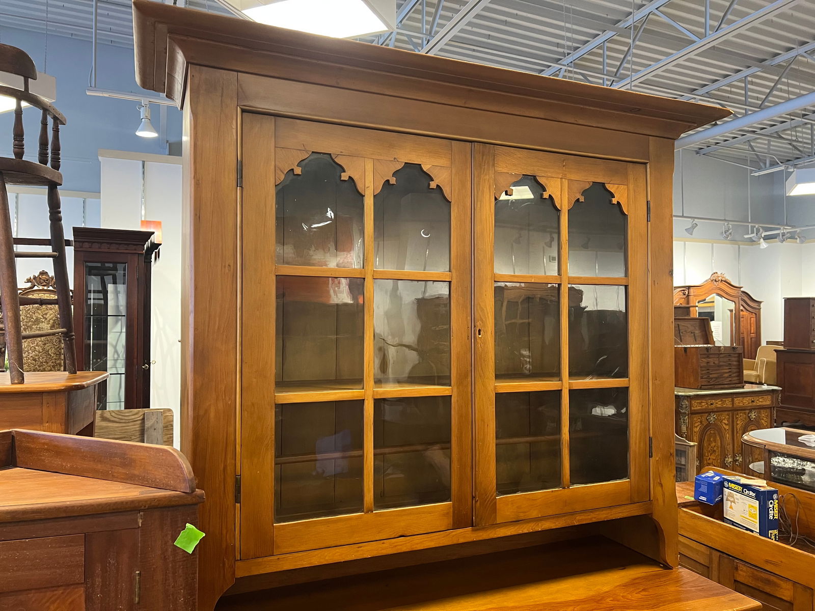 Pine/Poplar Step Back Cupboard - 3