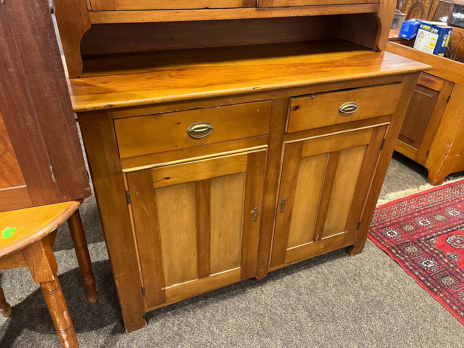 Pine/Poplar Step Back Cupboard - 4