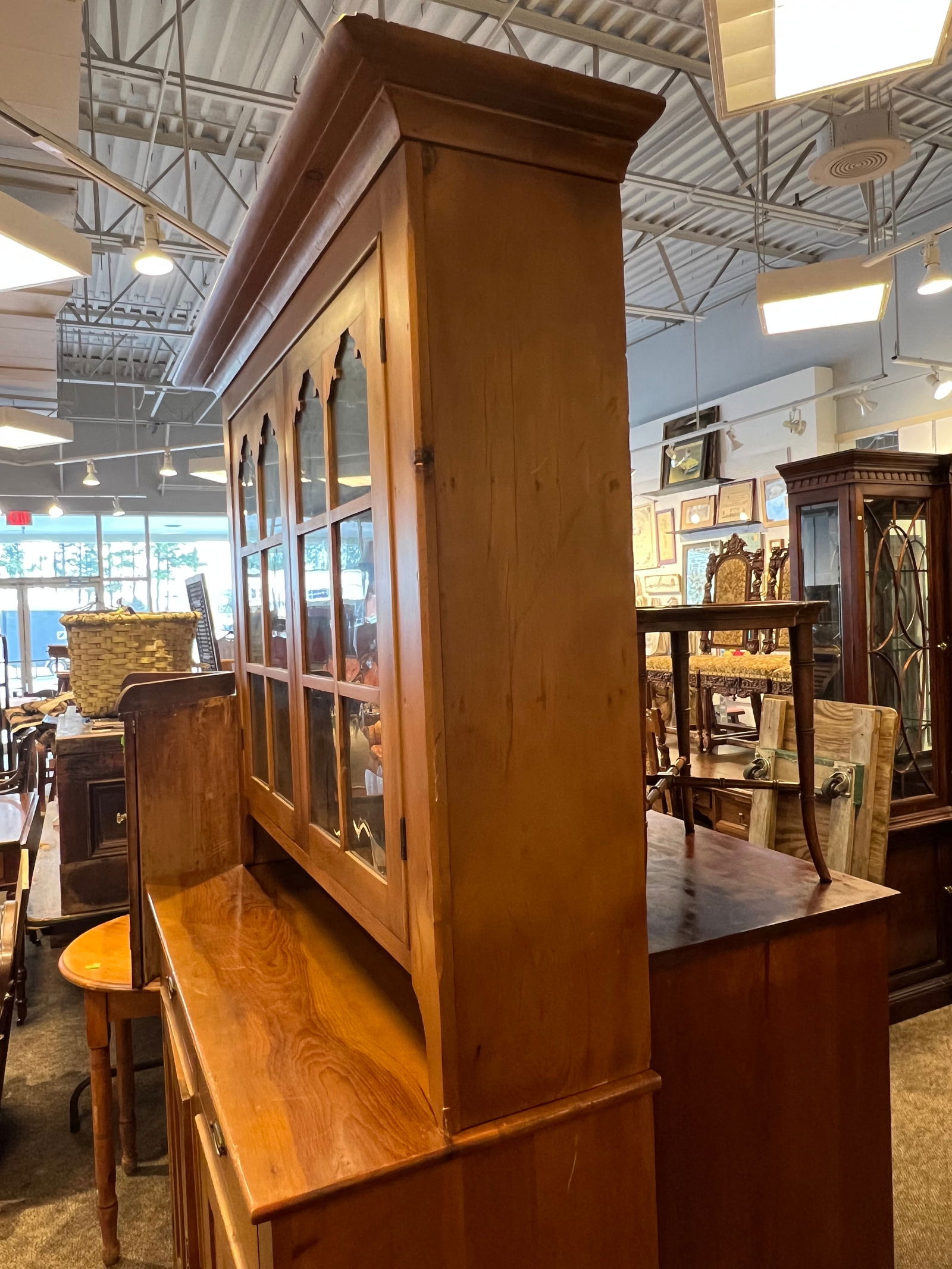 Pine/Poplar Step Back Cupboard - 9