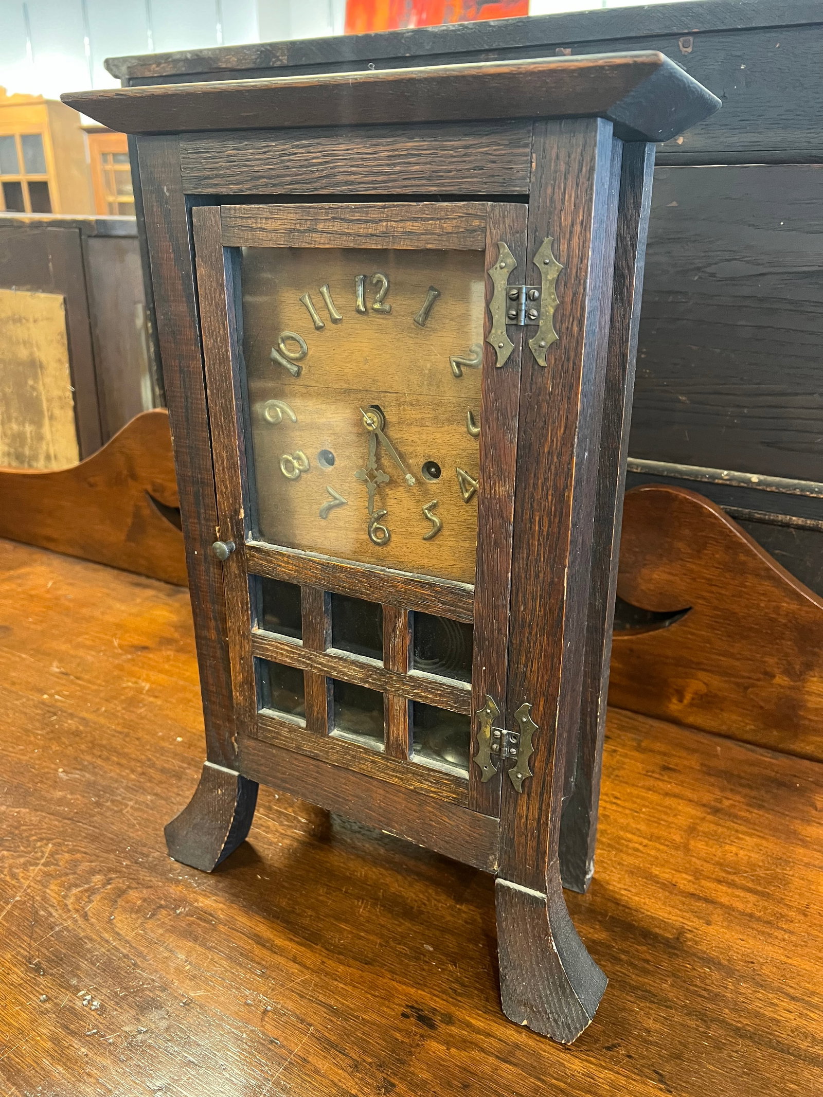 Mission Oak Mantle Clock: Mission Oak Mantle Clock