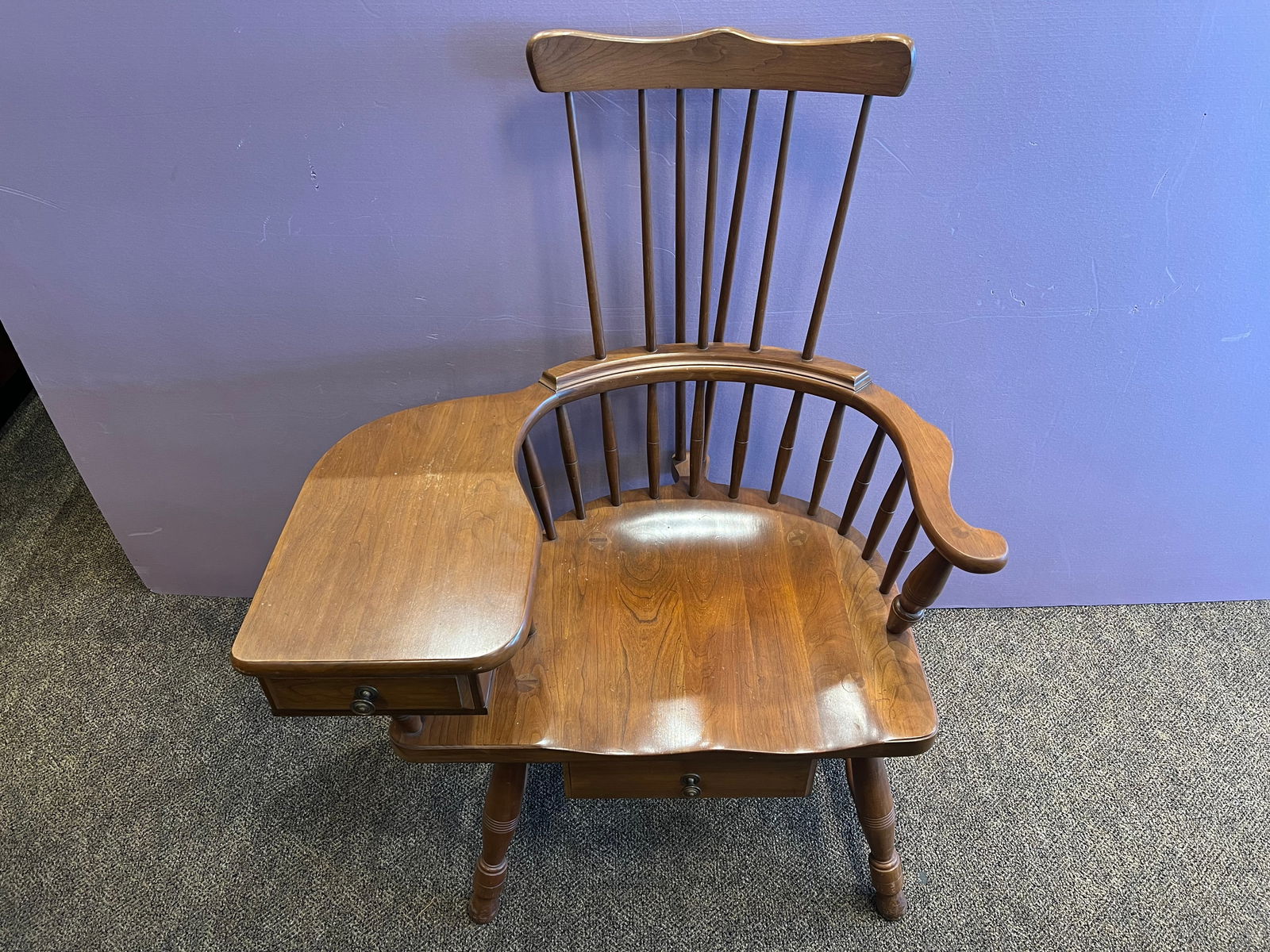 Pennsylvania House Spindle Back Armchair w/2 Drawers: Pennsylvania House Spindle Back Armchair w/2 Drawers