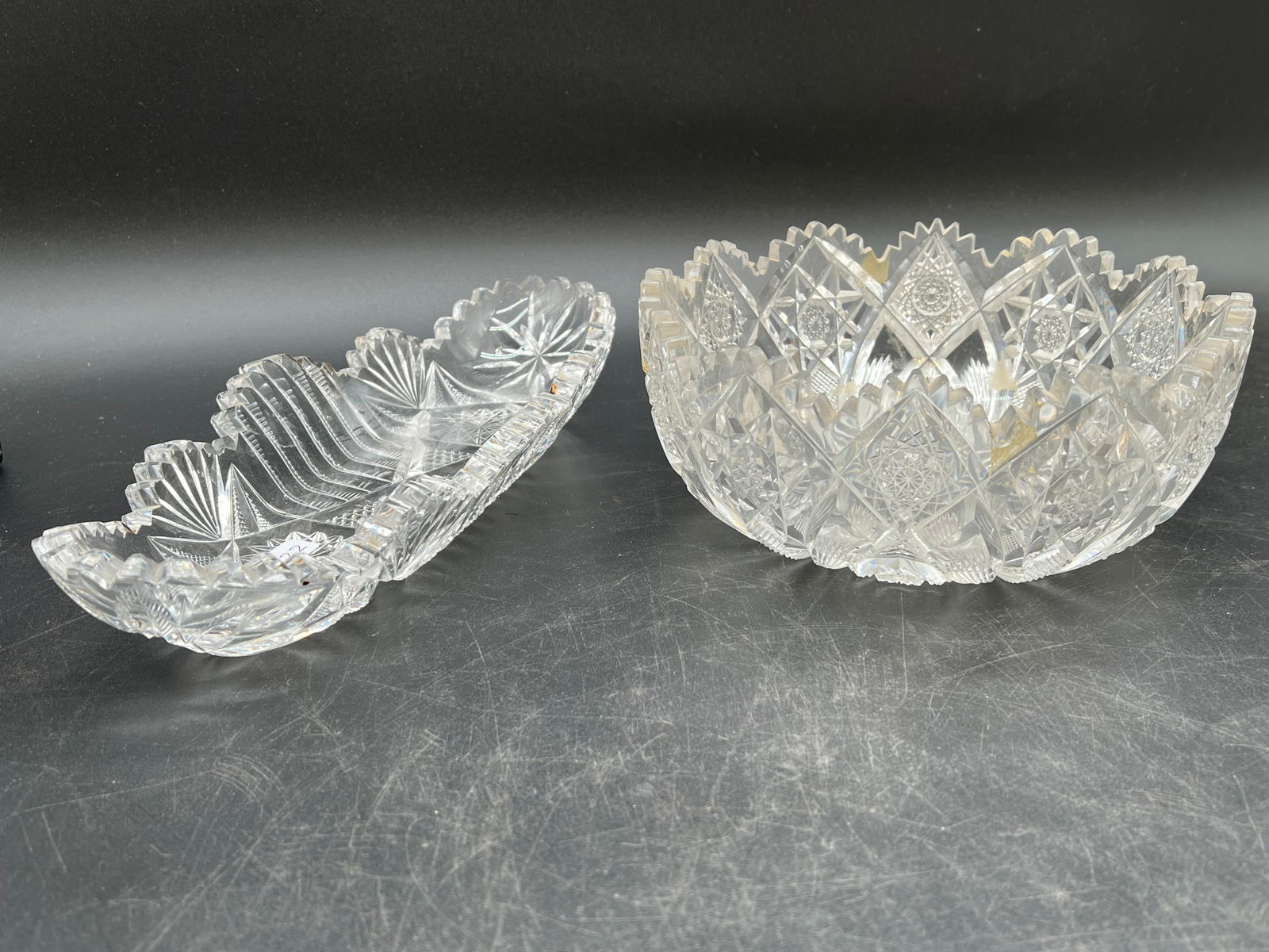 Lot of 2 Cut Glass Bowls (1 of 4)