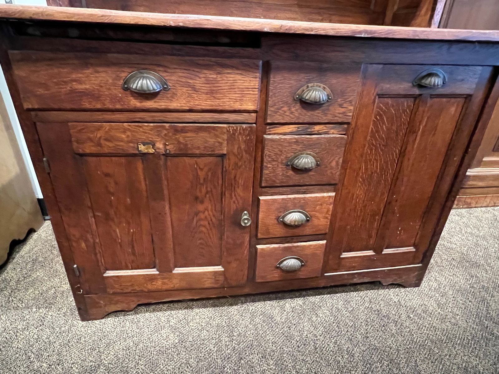 Oak Stepback Cupboard - 2