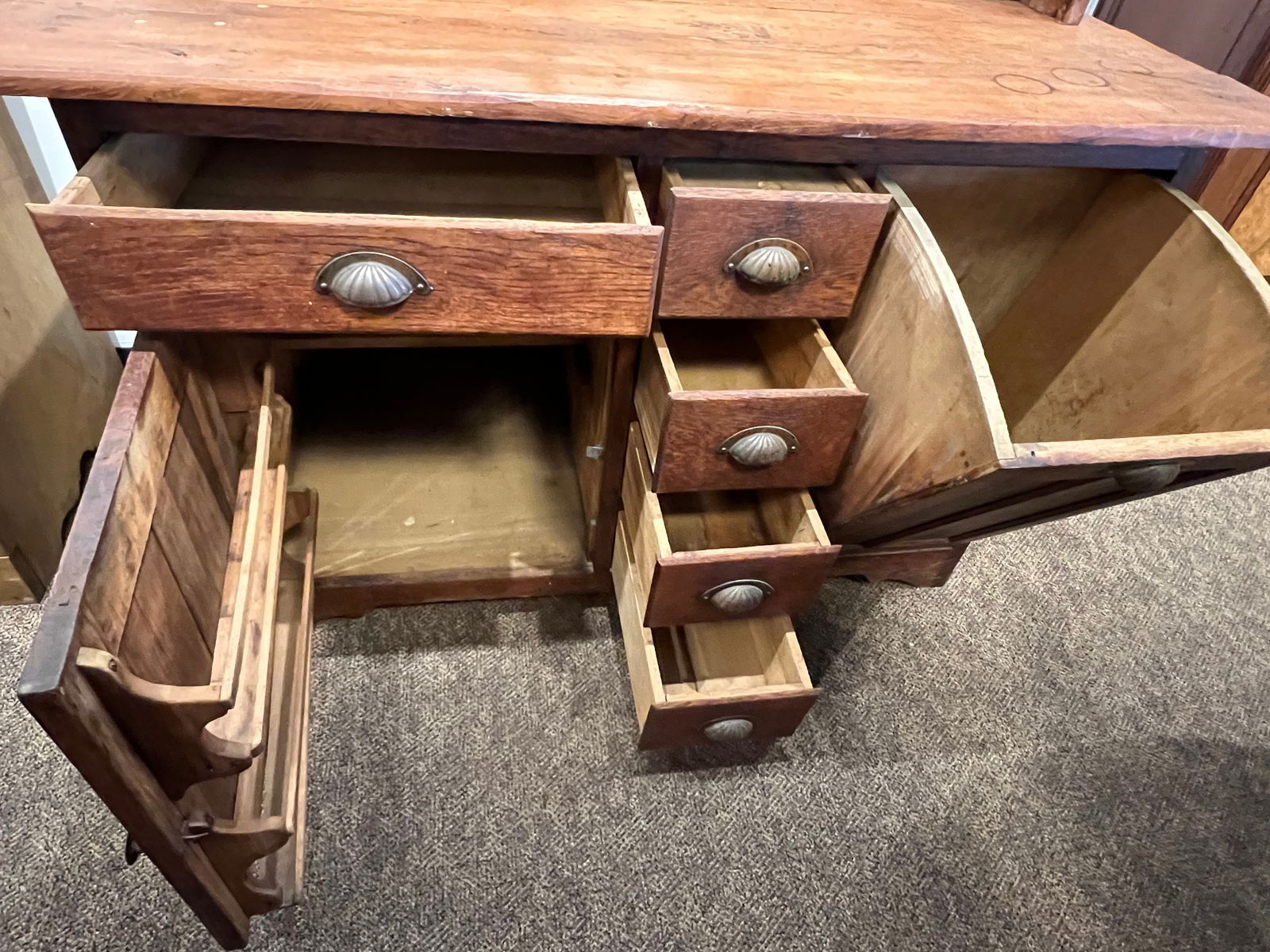 Oak Stepback Cupboard - 3