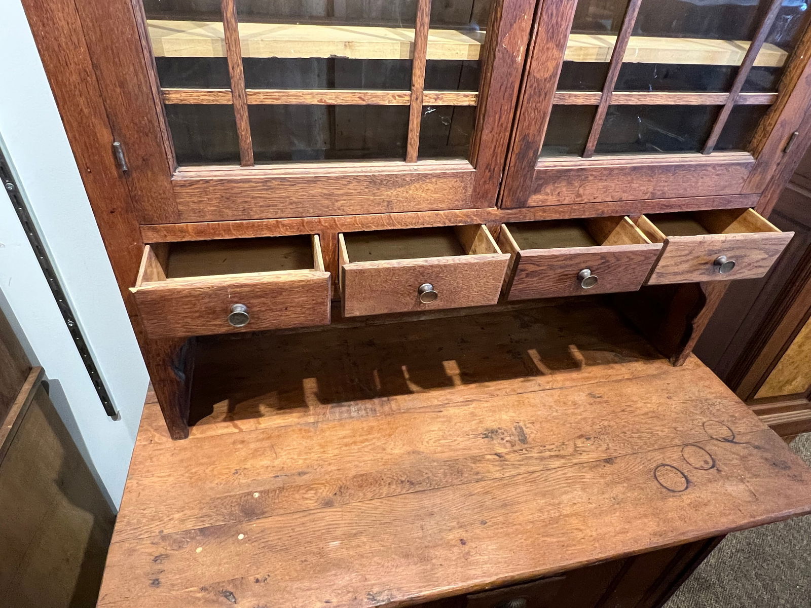 Oak Stepback Cupboard - 5