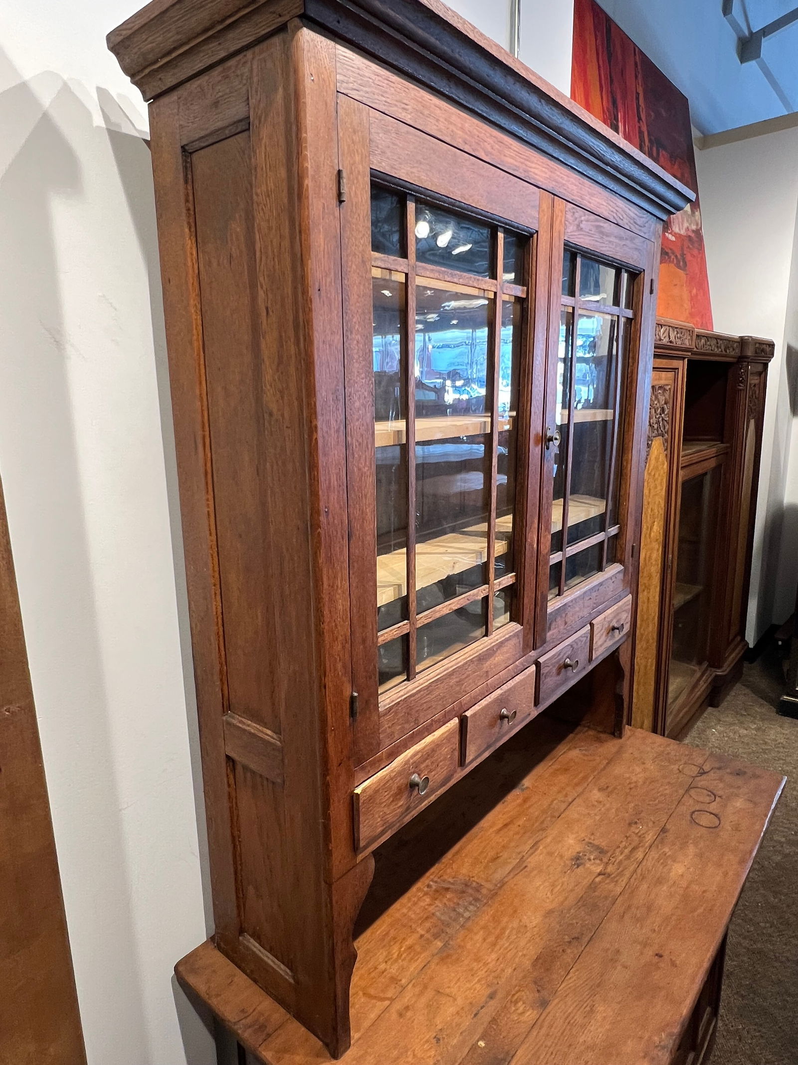 Oak Stepback Cupboard - 8