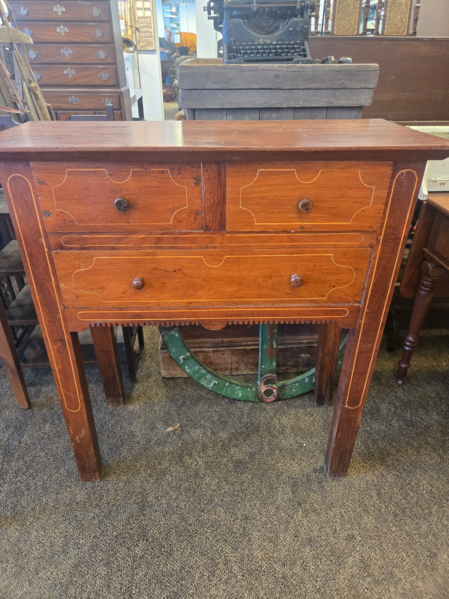 Cherry Banded Inlaid Huntboard (1 of 6)