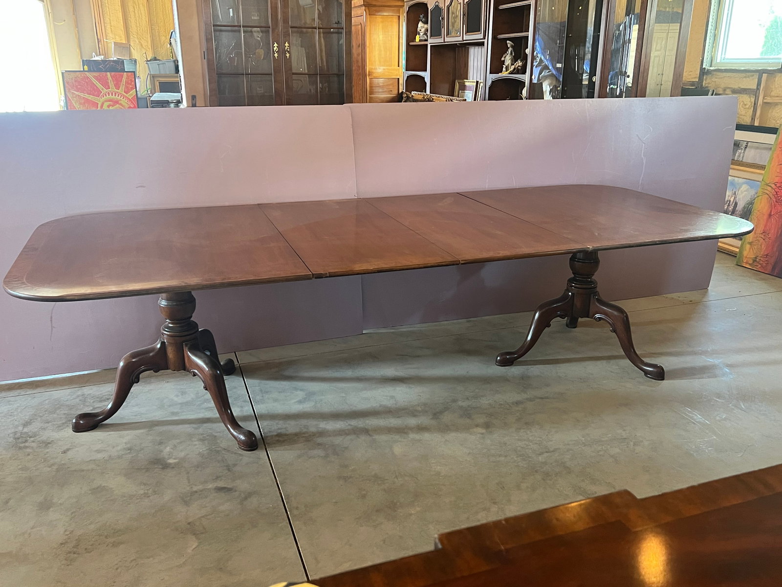 Banded Inlaid Walnut Diningroom Table (1 of 10)