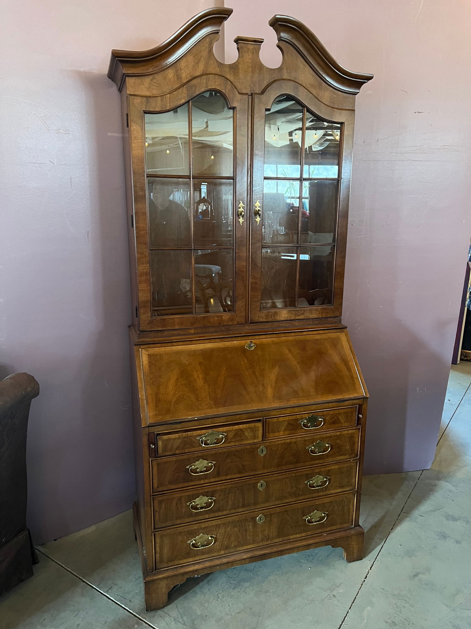 White Mahogany Secretary Desk (1 of 10)