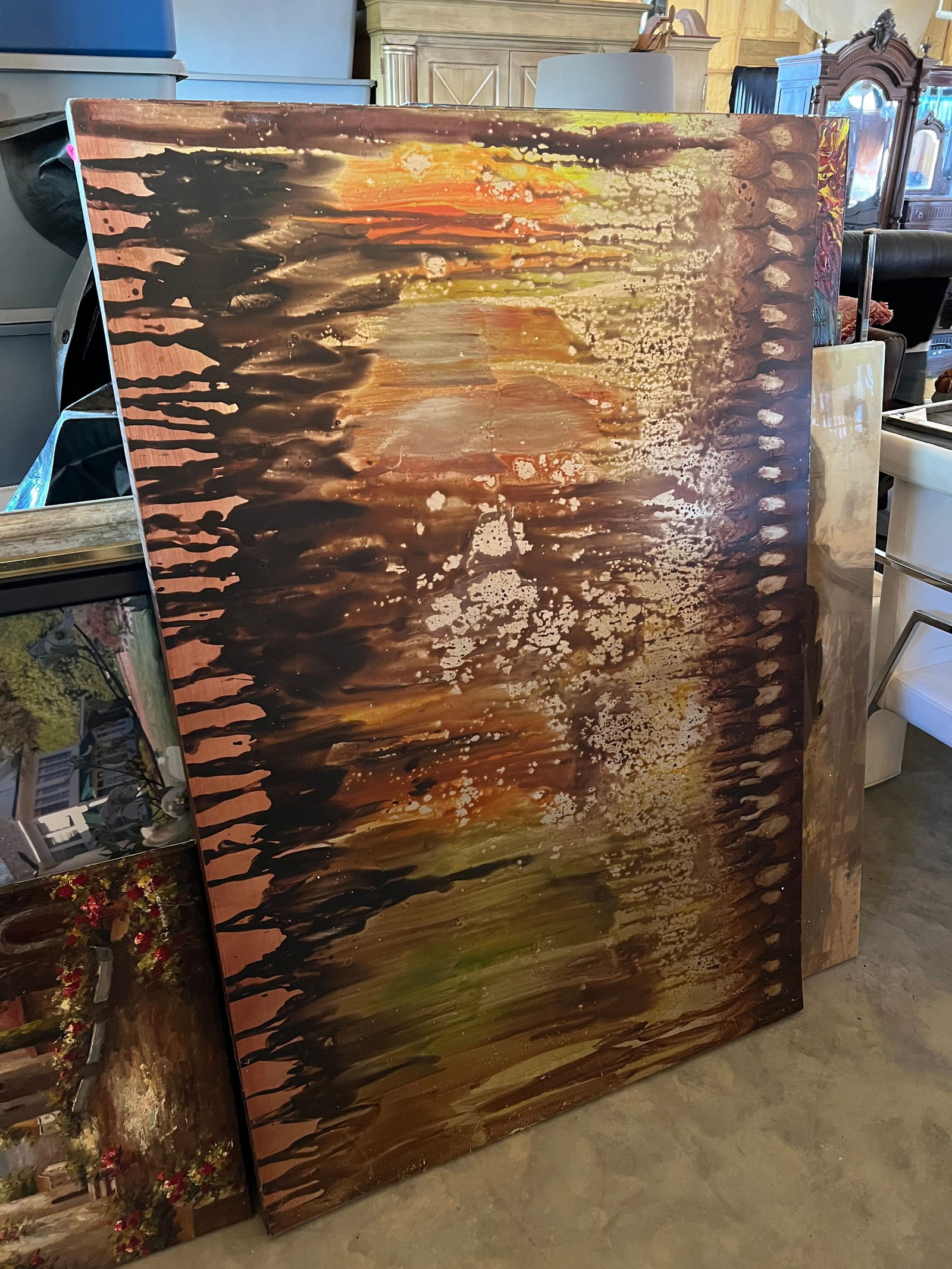 Modern Art Painting on Board (1 of 6)