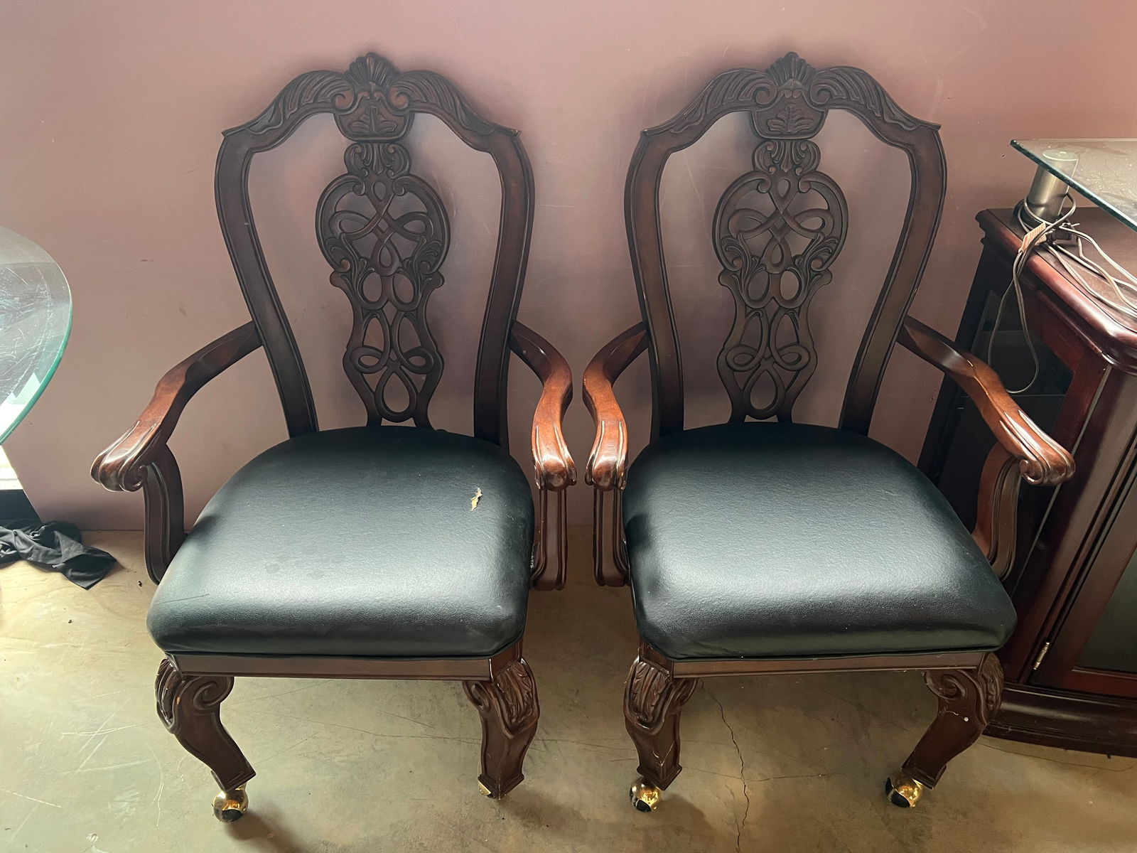 Pair of Rolling Armchairs (1 of 7)