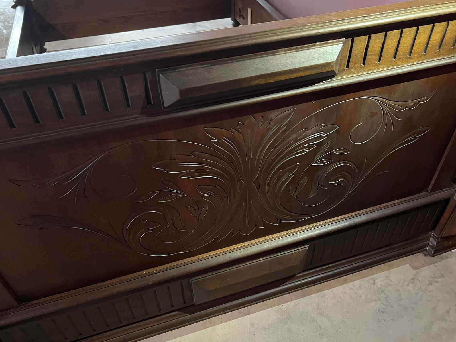 Antique Walnut Louis XV Bed - 3