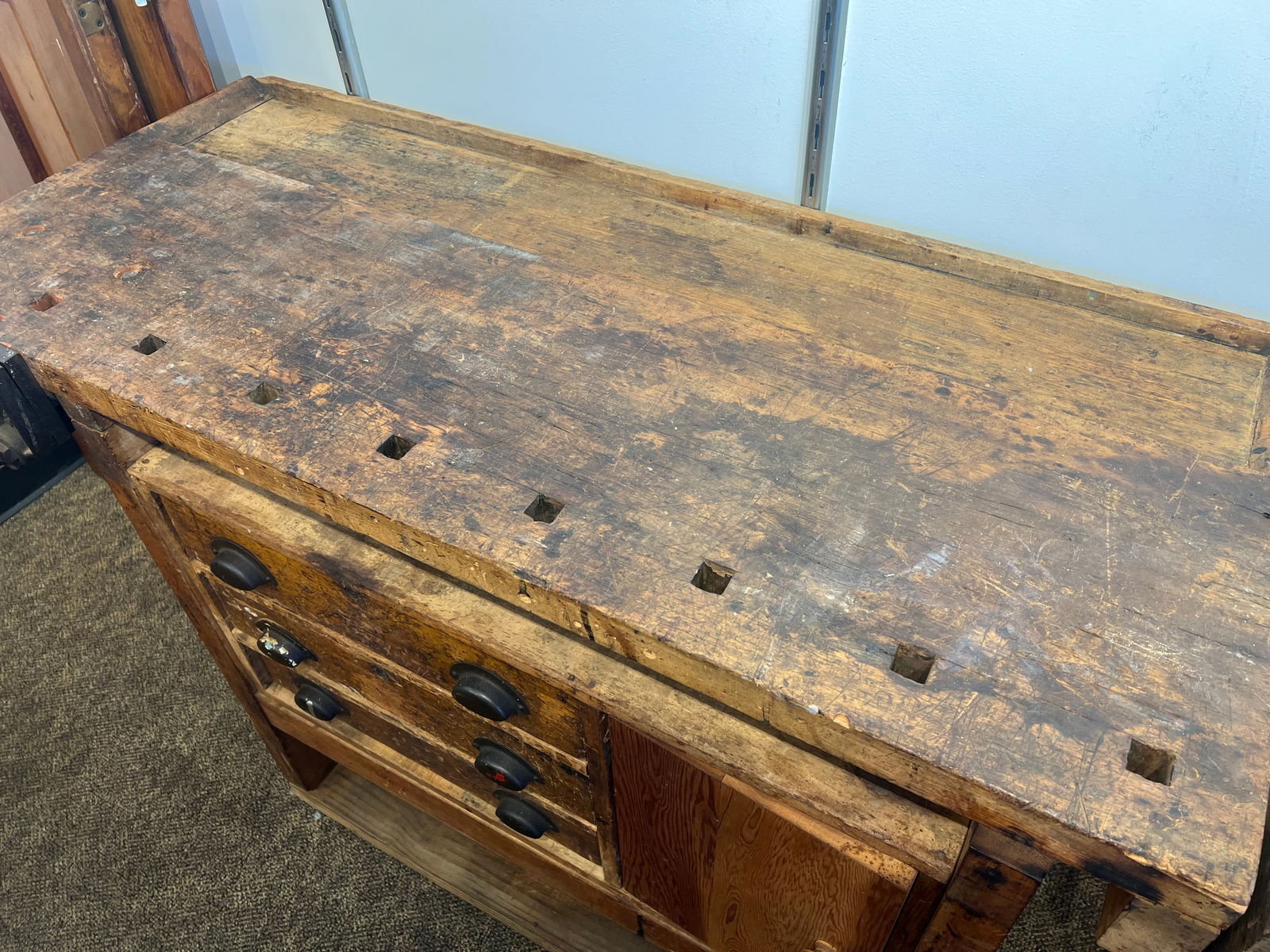 Oak Workbench w/Itron Vice - 3