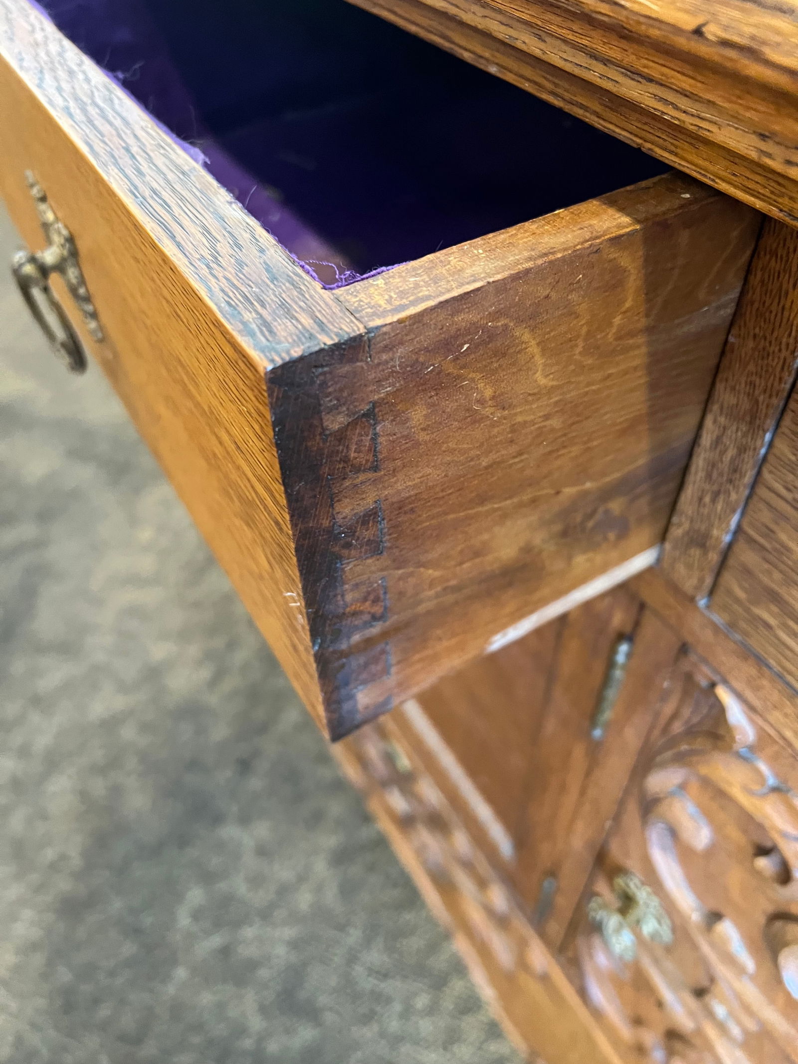 Oak Sideboard w/Mirror - 6