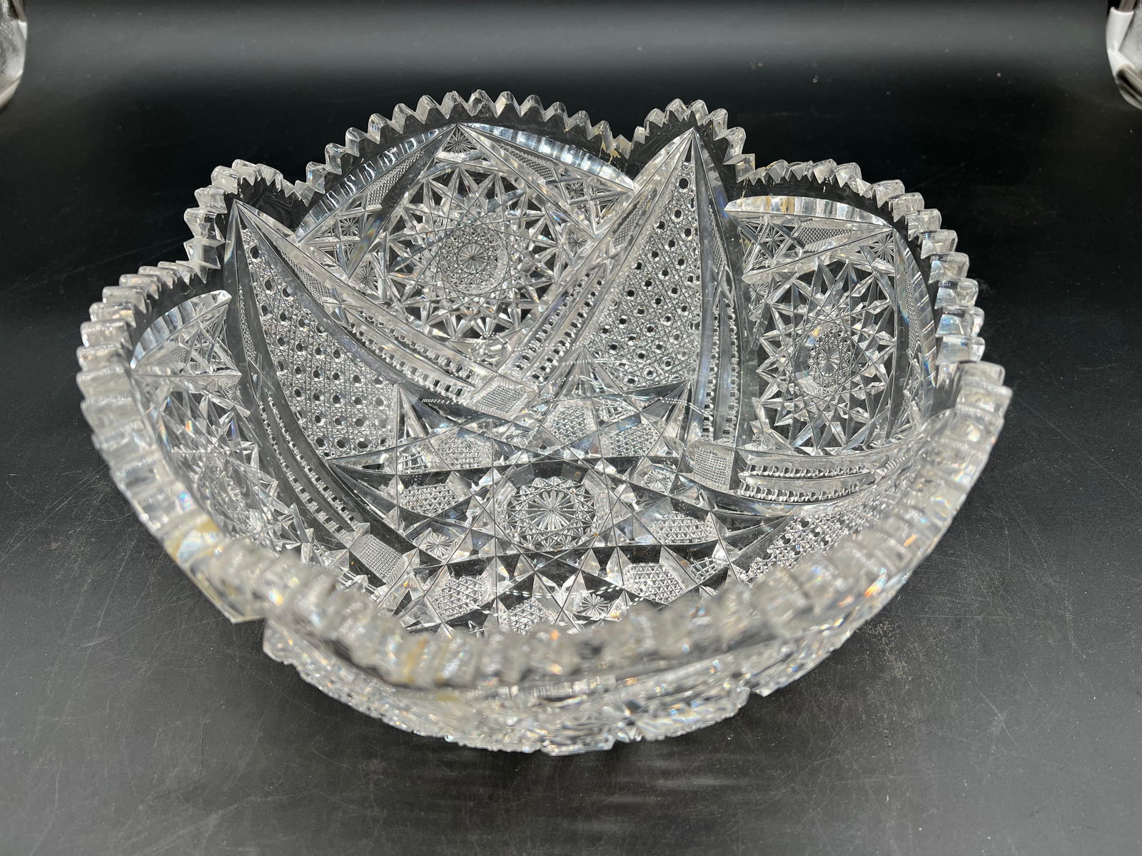 Cut Glass Bowl (1 of 9)