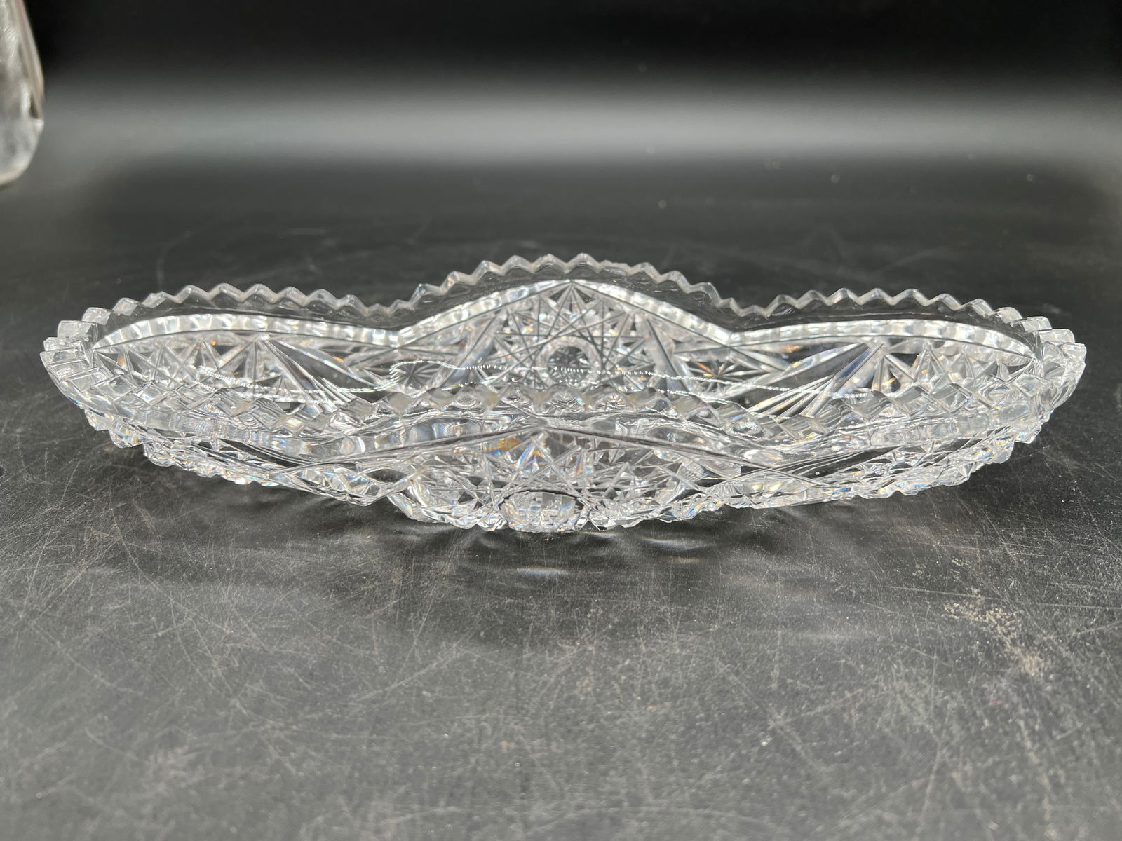Cut Glass Serving Dish - 4
