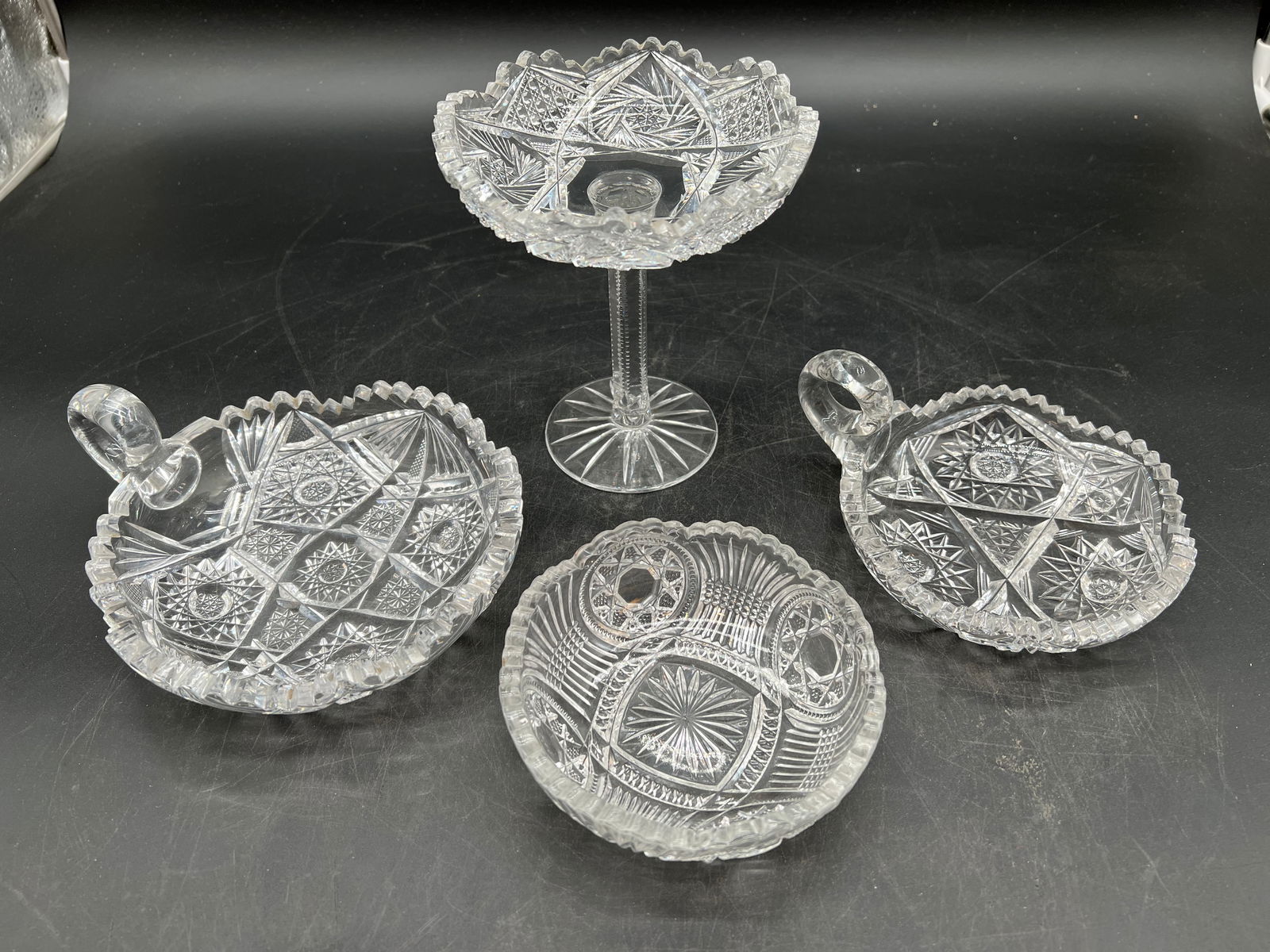 Lot of 4 Cut Glass Serving Bowls (1 of 16)