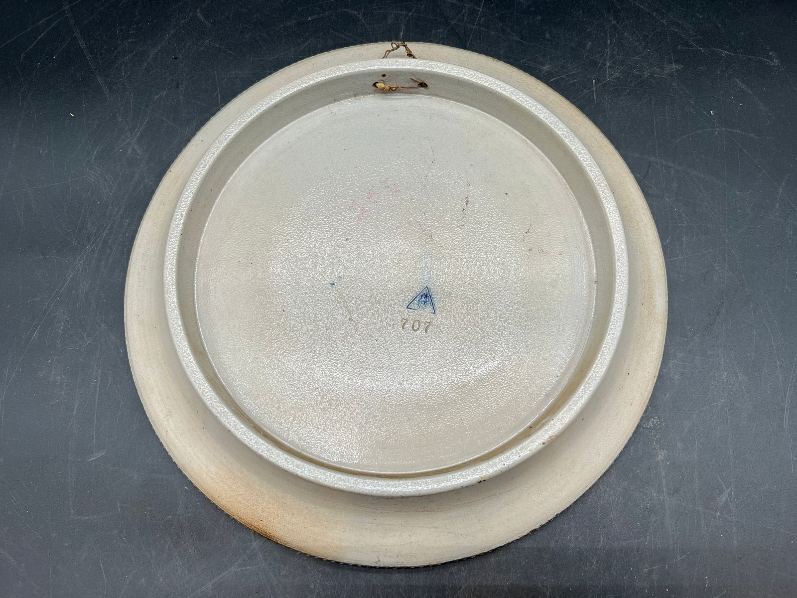 Blue/Gray Wall Plaque with Hook - 4