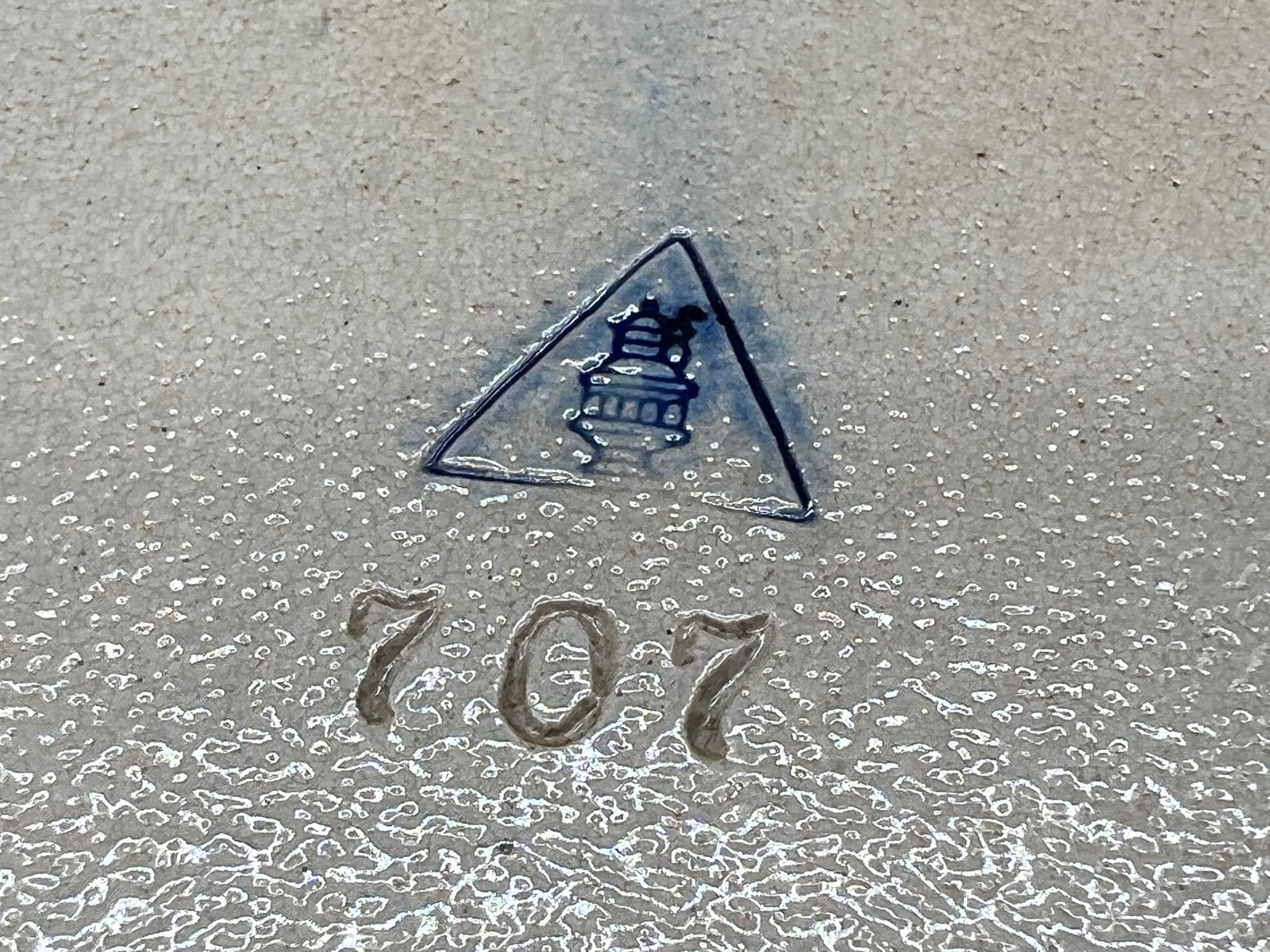 Blue/Gray Wall Plaque with Hook - 5