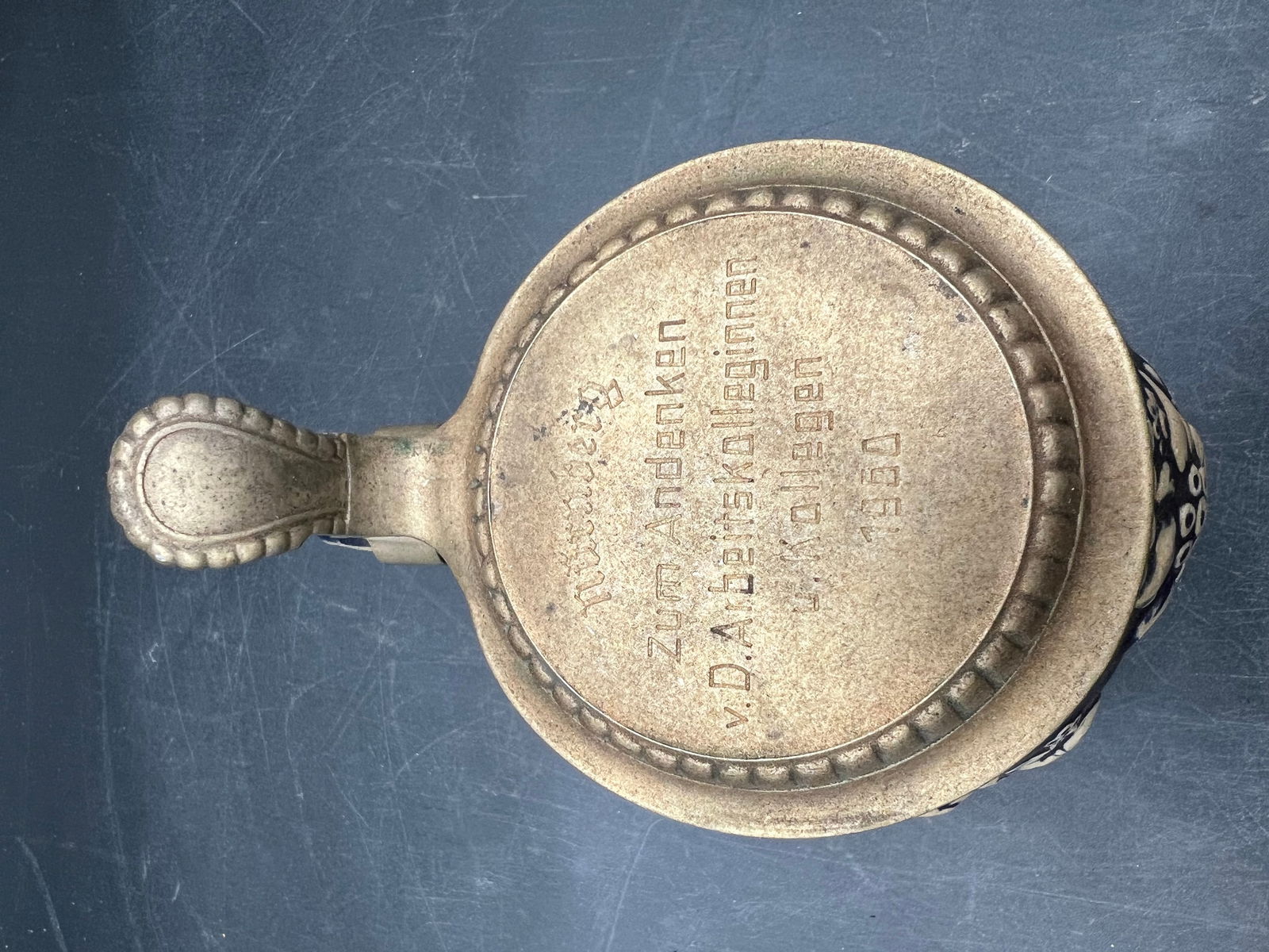 German Westerwald Lidded Beer Mug - 3