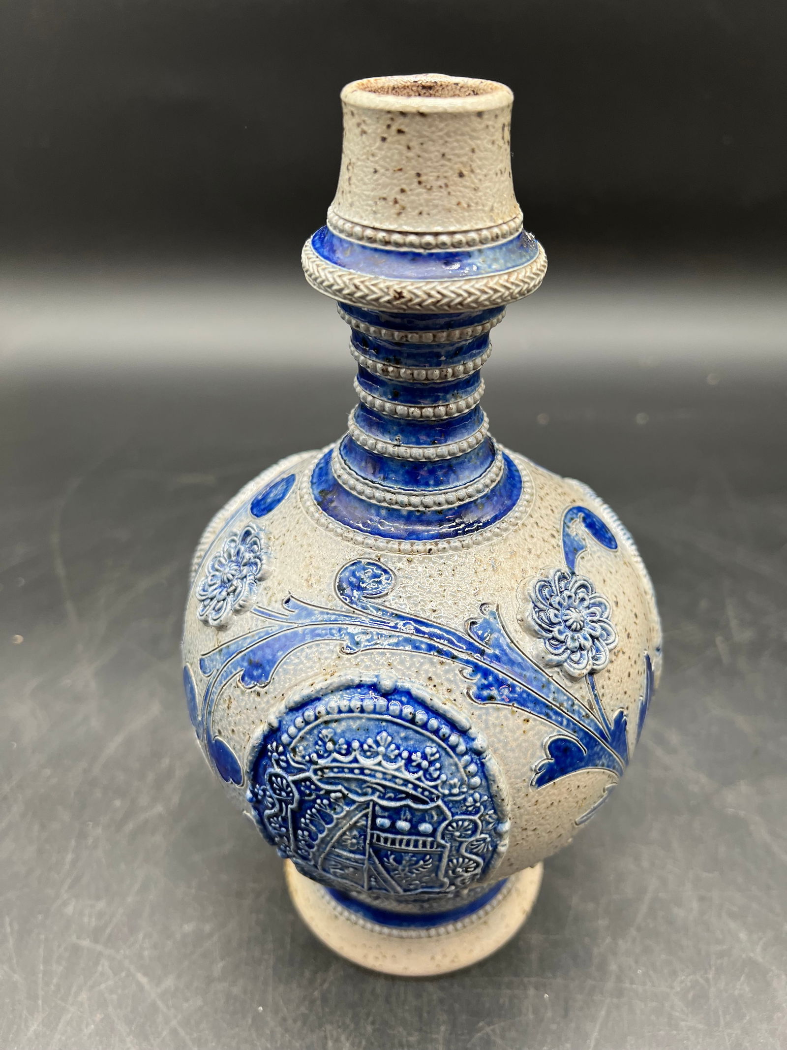 German Westerwald Salt Glaze Bottle: German Salt Glaze Bottle