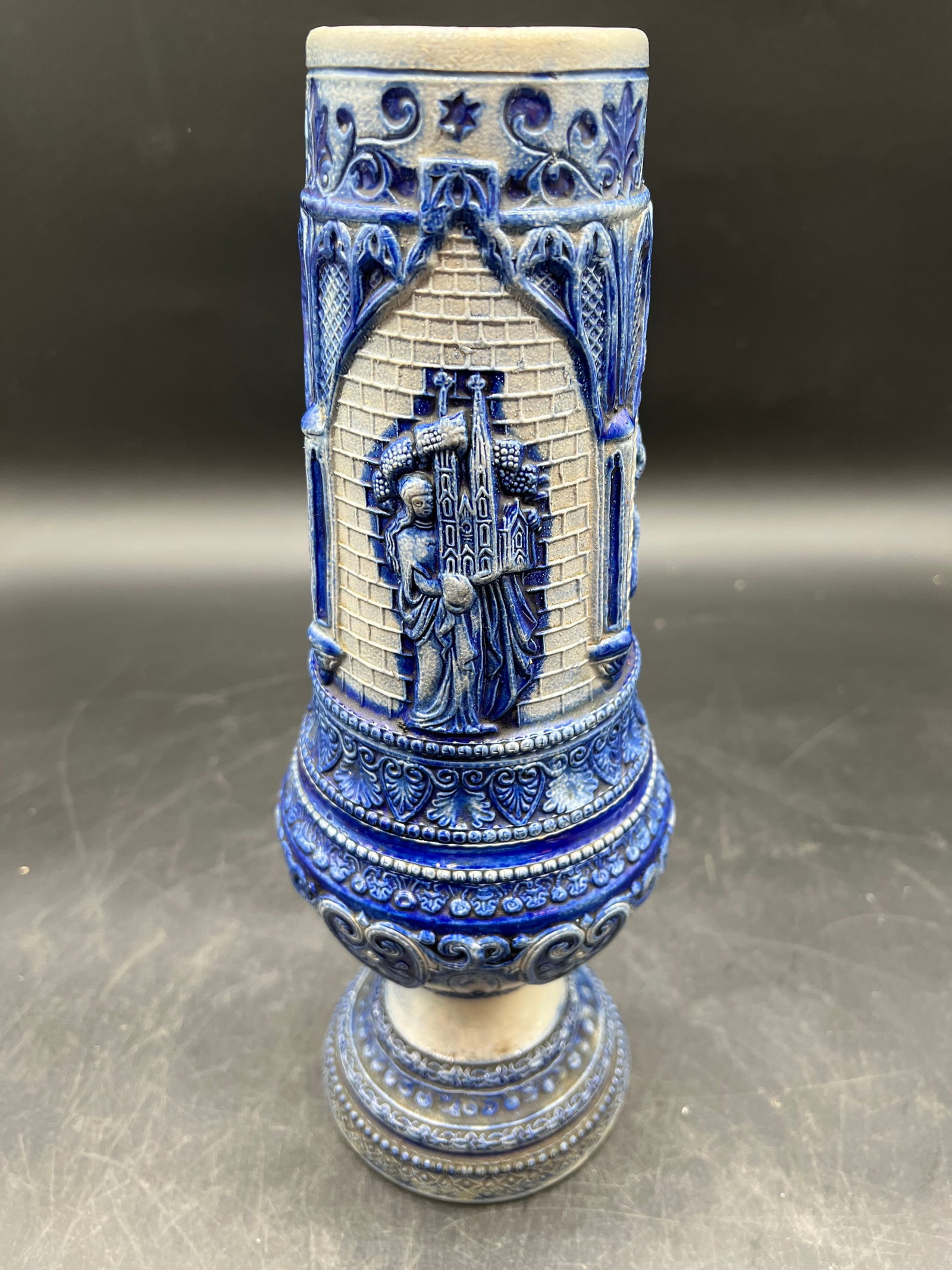 Large German WesterwaldSalt Glaze Beer Jug: Large German Salt Glaze Beer Jug