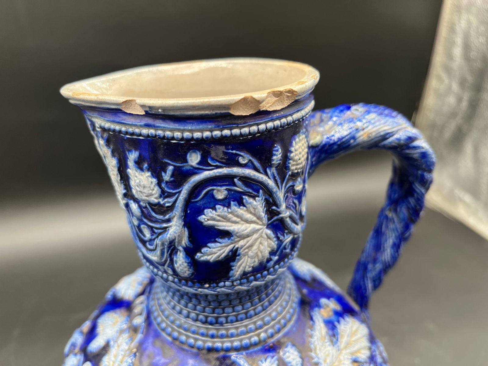 German Westerwald Salt Glaze Pitcher - 3