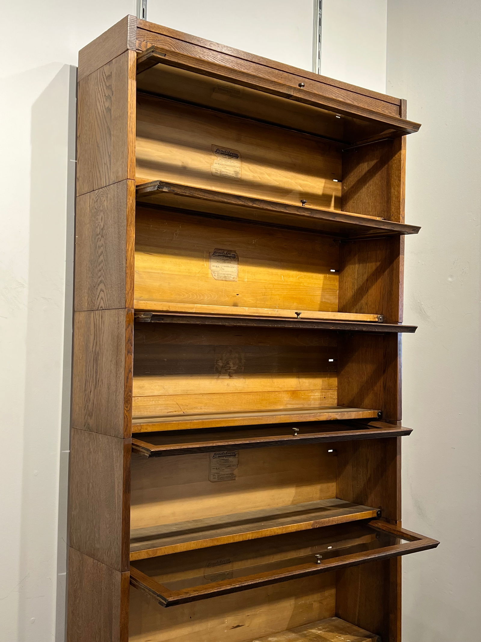 7 Stack Oak Lundstrom Barrister Bookcase - 4