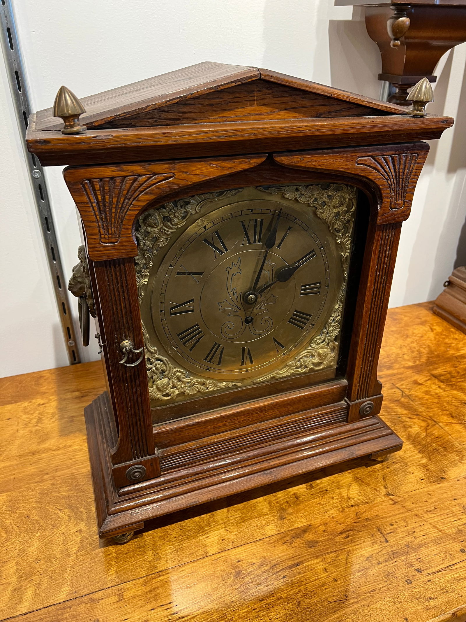 English Fusee Bracket Clock w/Brass Dial (1 of 7)