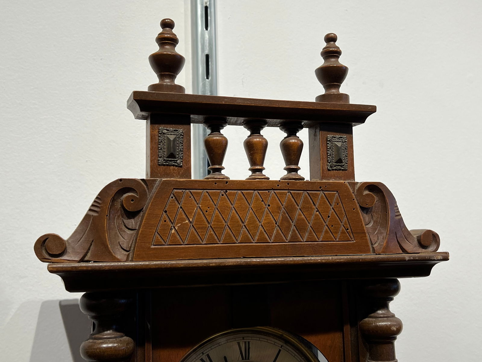 German Wall Hanging Clock w/RA Pendulum - 2