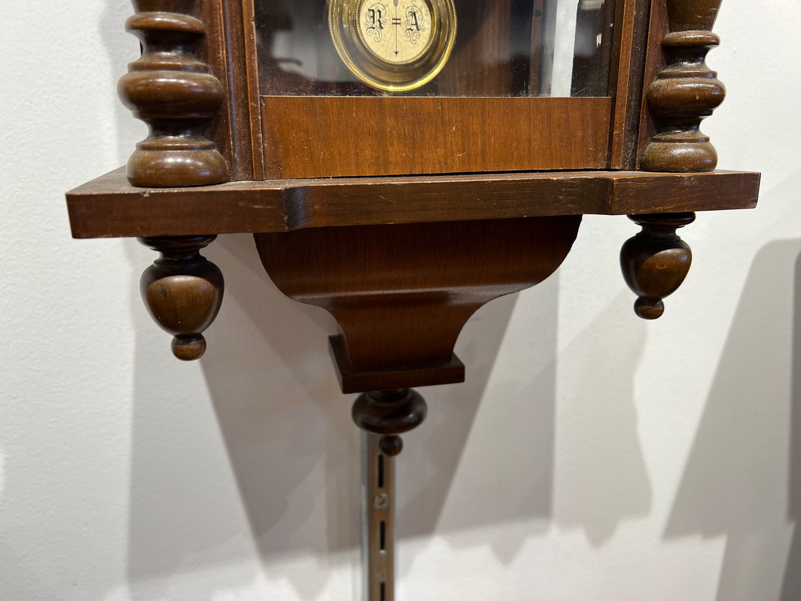 German Wall Hanging Clock w/RA Pendulum - 6