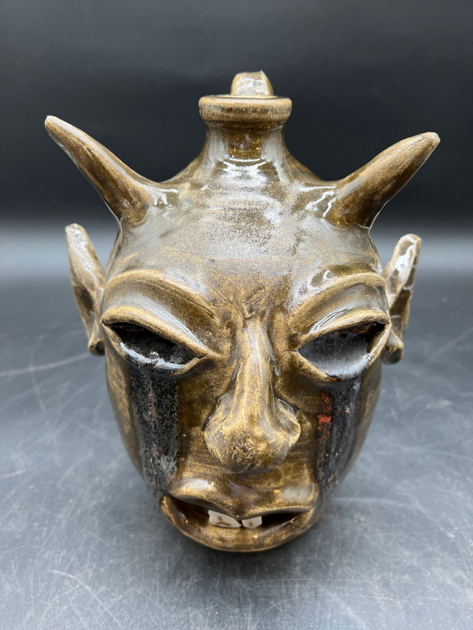 David Meaders Pottery Face Jug (1 of 7)