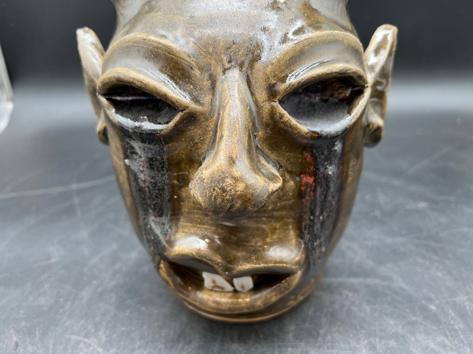 David Meaders Pottery Face Jug - 3